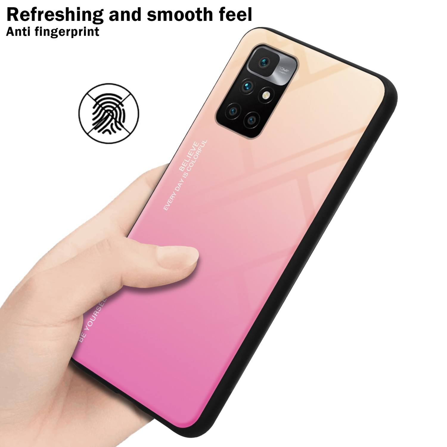 Cadorabo Hülle für Xiaomi RedMi 10 / RedMi NOTE 11 4G Schutz Hülle in Schwarz Handyhülle TPU Etui Cover Case Tempered