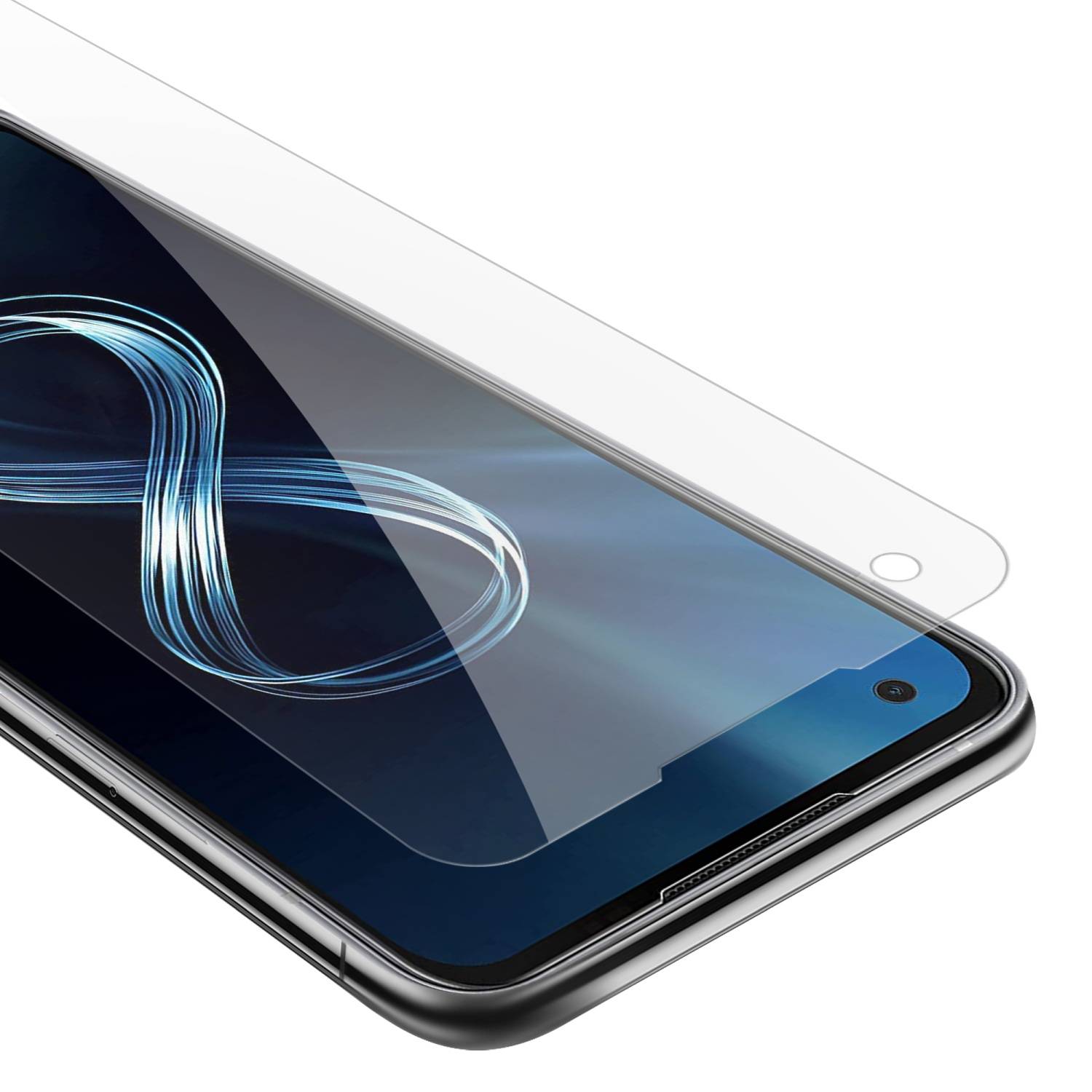 Cadorabo Panzer Folie für Asus ZenFone 8 Schutzfolie in Transparent Gehärtetes Tempered Display-Schutzglas