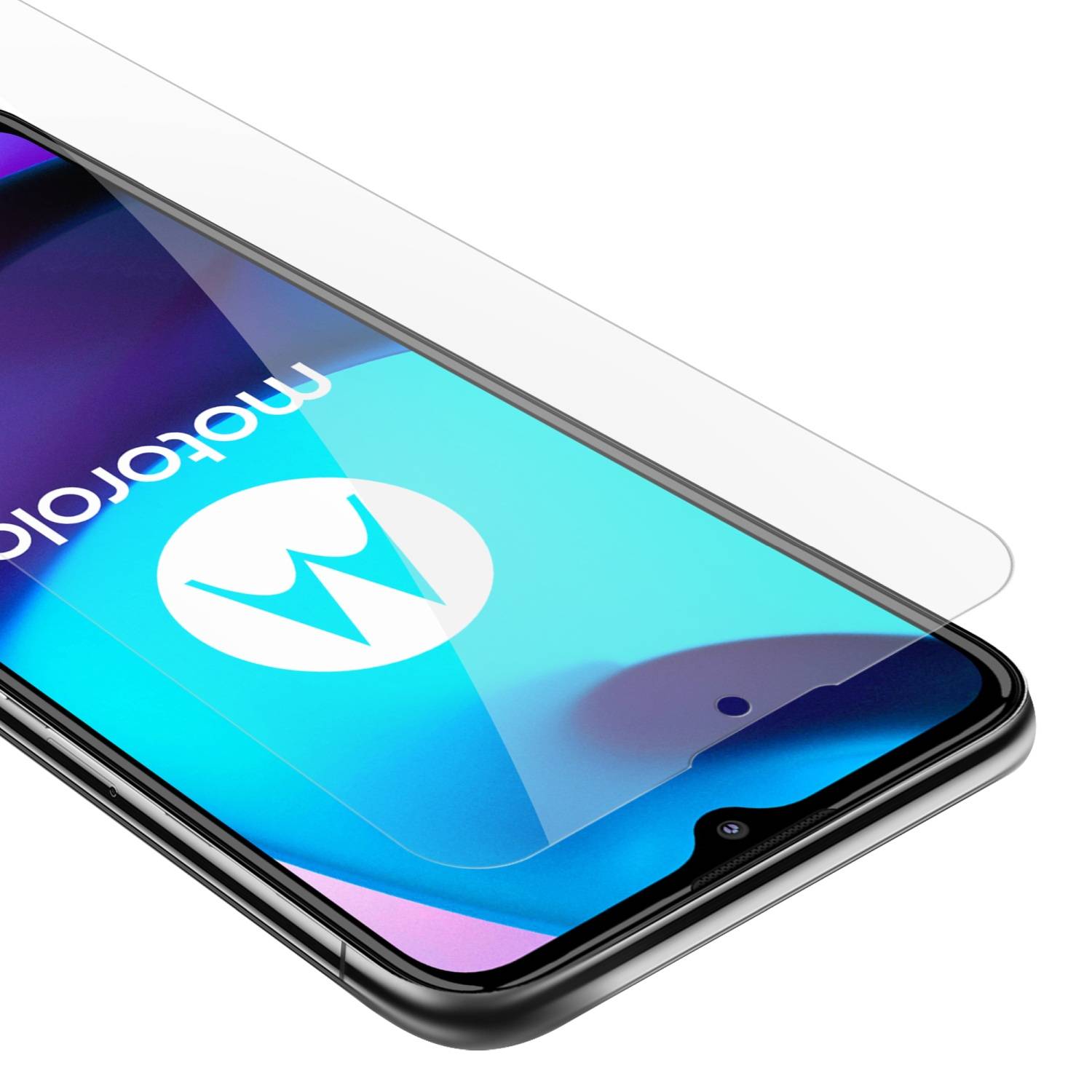 Cadorabo Panzer Folie für Motorola MOTO E20 / E30 / E40 Schutzfolie in Transparent Gehärtetes Tempered