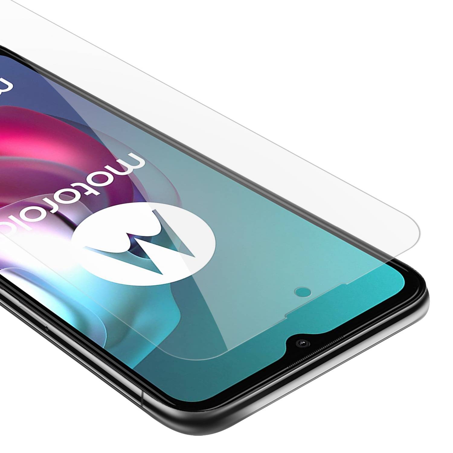 Cadorabo Panzer Folie für Motorola MOTO G10 / G30 Schutzfolie in Transparent Gehärtetes Tempered Display-Schutzglas