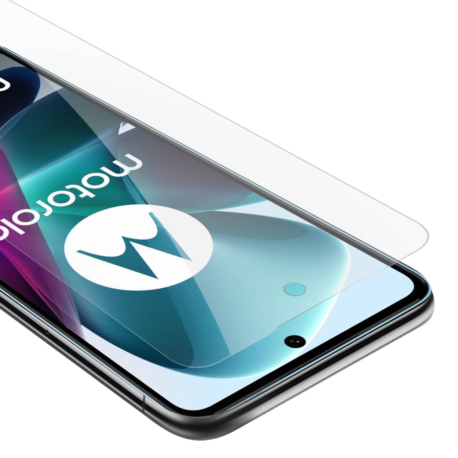 Cadorabo Panzer Folie für Motorola MOTO G200 5G Schutzfolie in Transparent Gehärtetes Tempered Display-Schutzglas