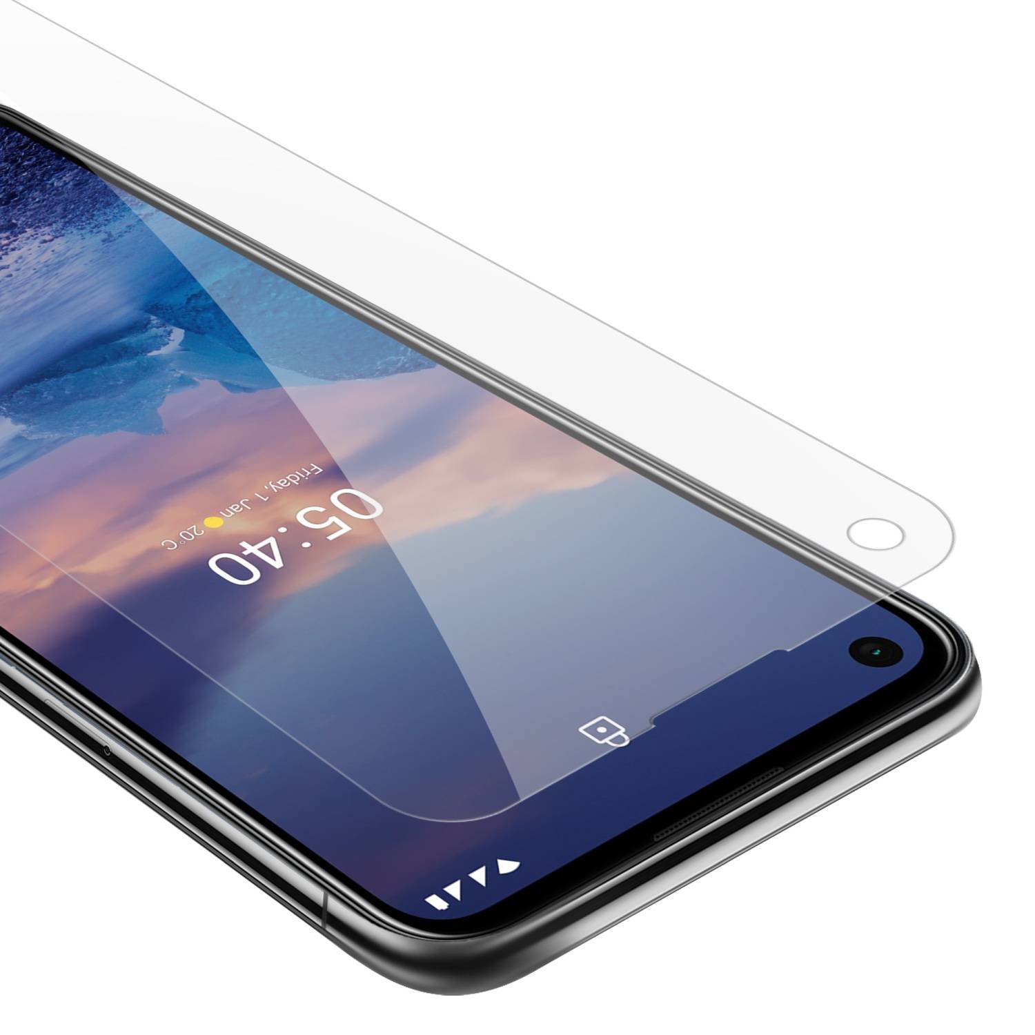 Cadorabo Panzer Folie für Nokia 5.4 Schutzfolie in Transparent Gehärtetes Tempered Display-Schutzglas