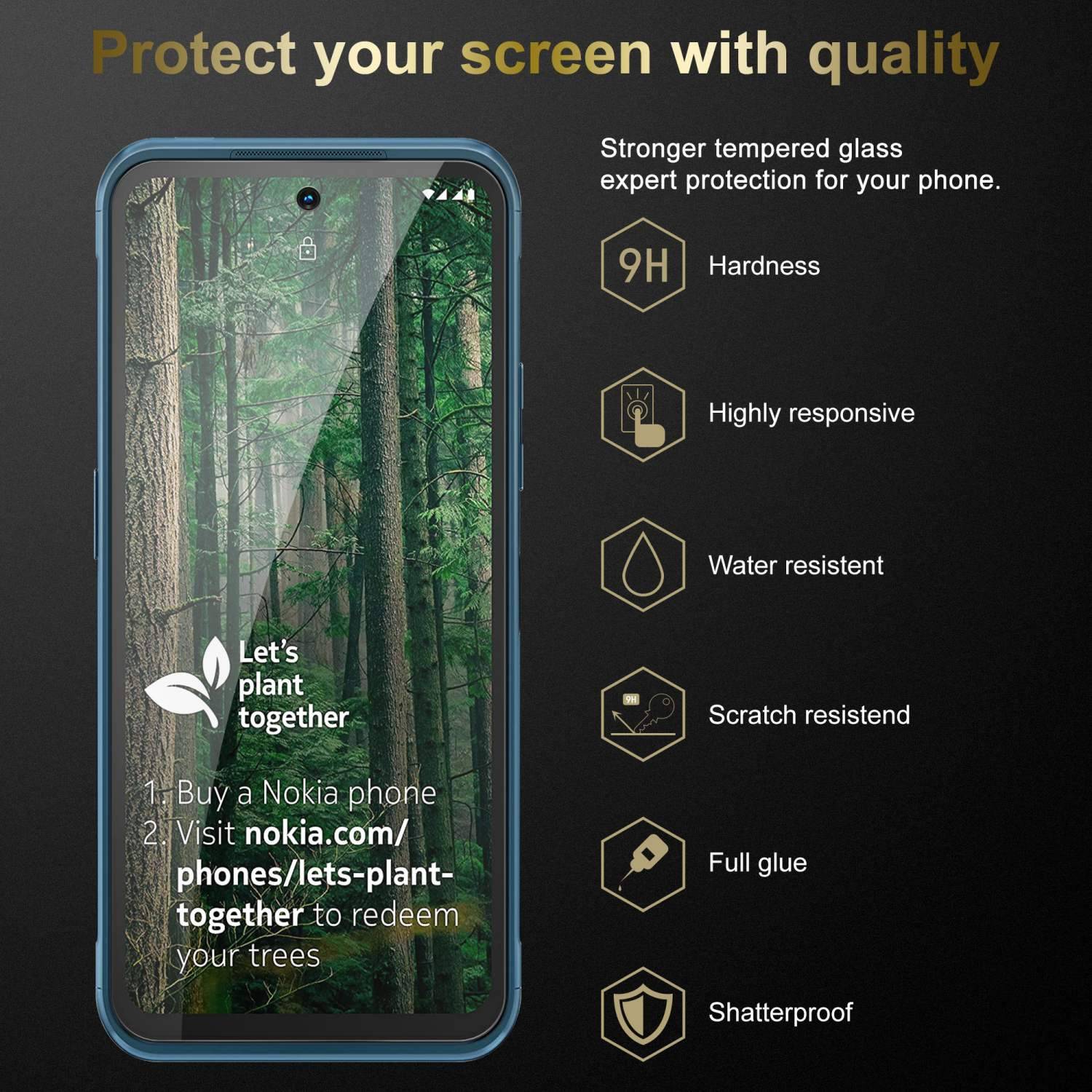 Cadorabo Panzer Folie für Nokia XR20 Schutzfolie in Transparent Gehärtetes Tempered Display-Schutzglas