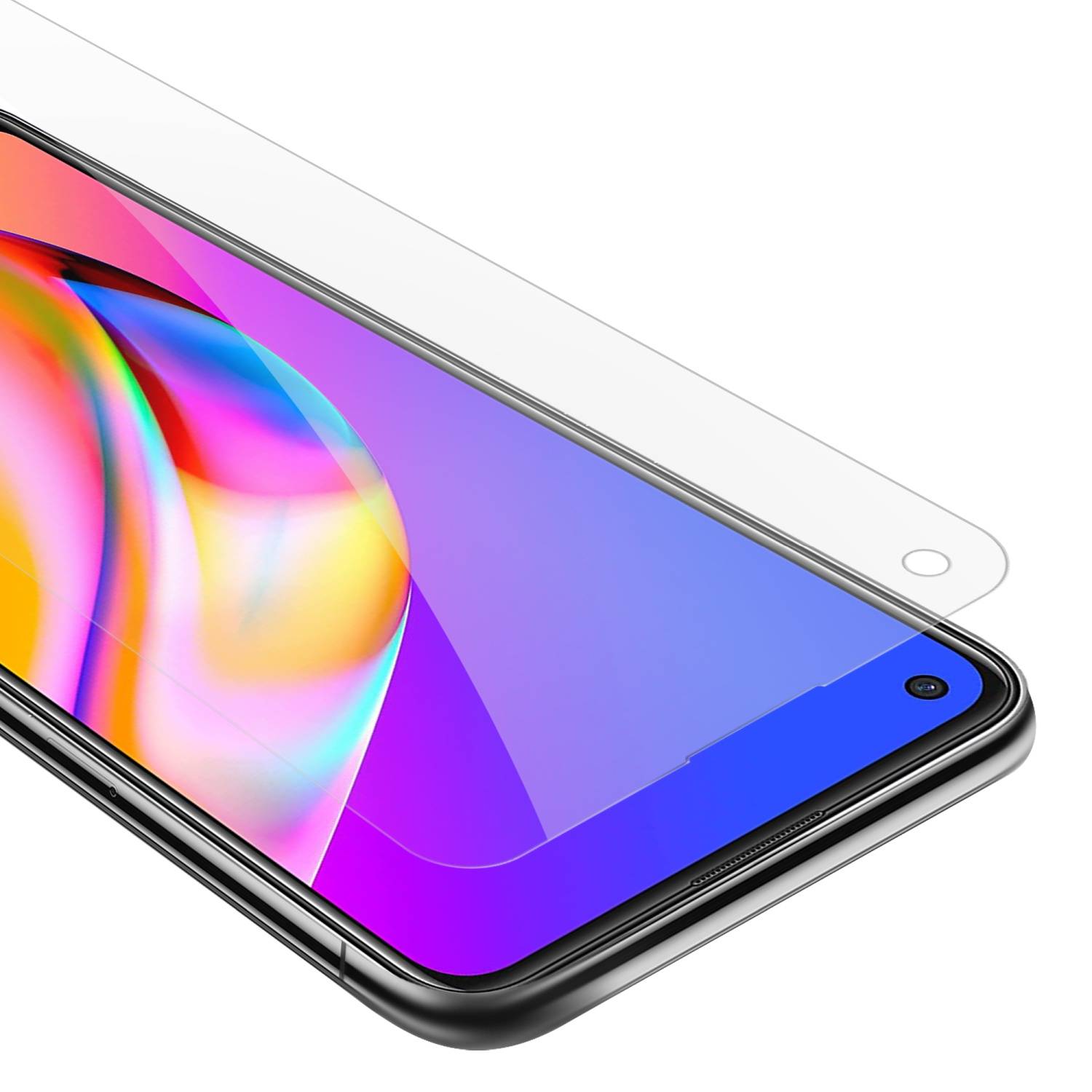 Cadorabo Panzer Folie für Oppo A94 5G Schutzfolie in Transparent Gehärtetes Tempered Display-Schutzglas