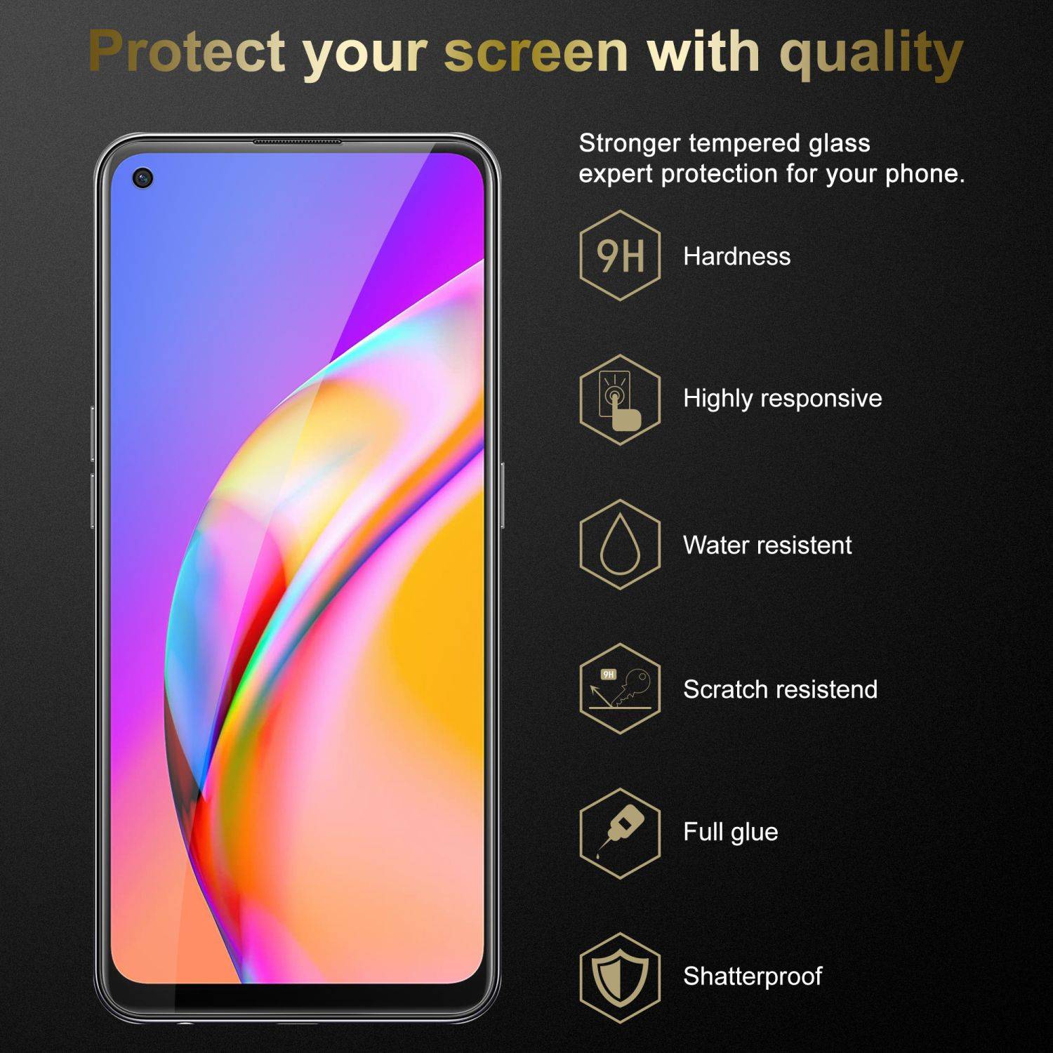 Cadorabo Panzer Folie für Oppo A94 5G Schutzfolie in Transparent Gehärtetes Tempered Display-Schutzglas