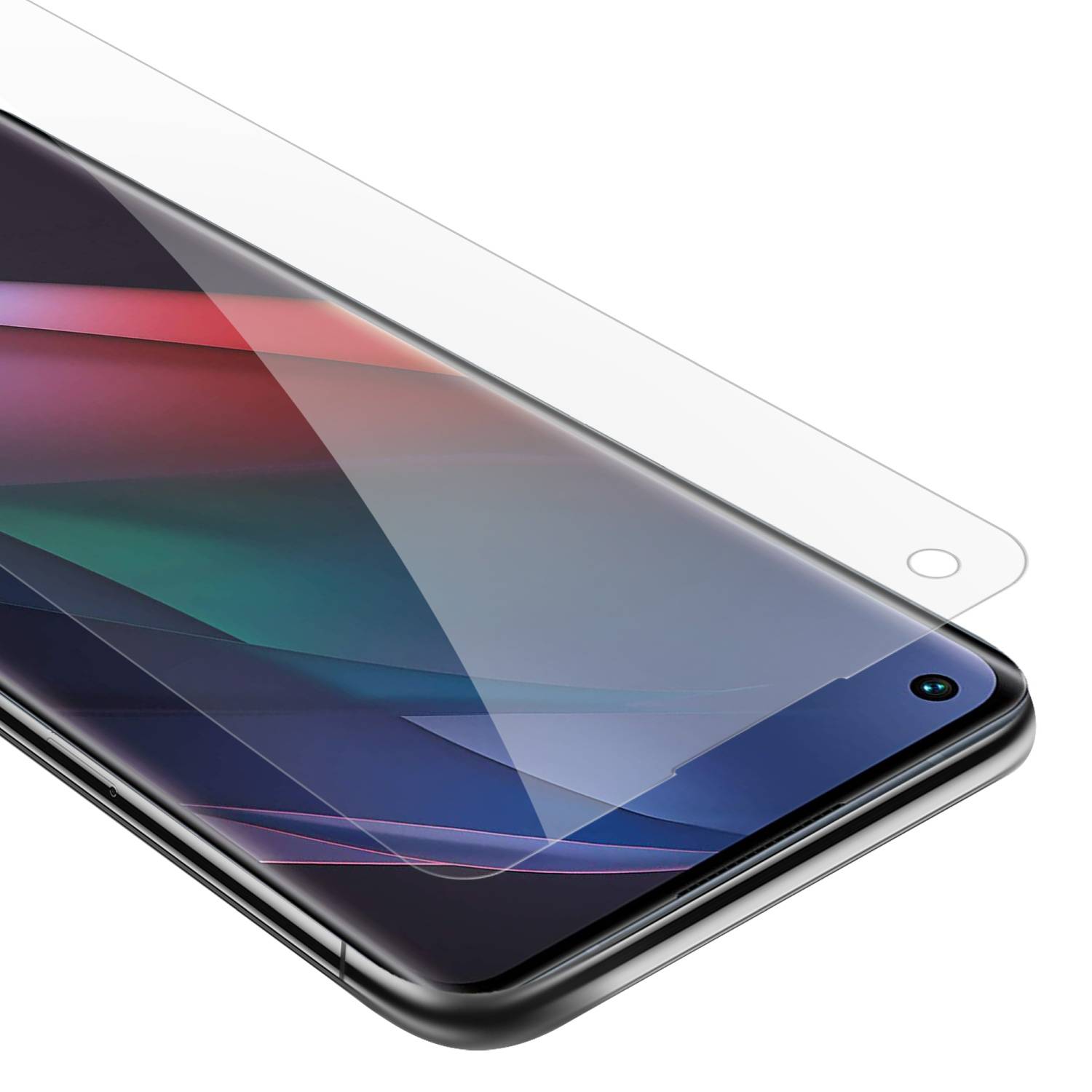 Cadorabo Panzer Folie für Oppo FIND X3 NEO Schutzfolie in Transparent Gehärtetes Tempered Display-Schutzglas
