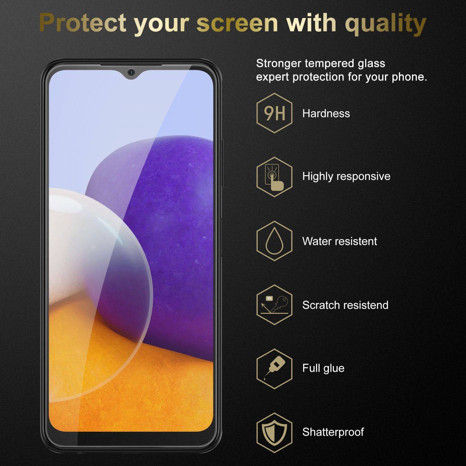 Cadorabo Panzer Folie für Samsung Galaxy A22 5G Schutzfolie in Transparent Gehärtetes Tempered Display-Schutzglas
