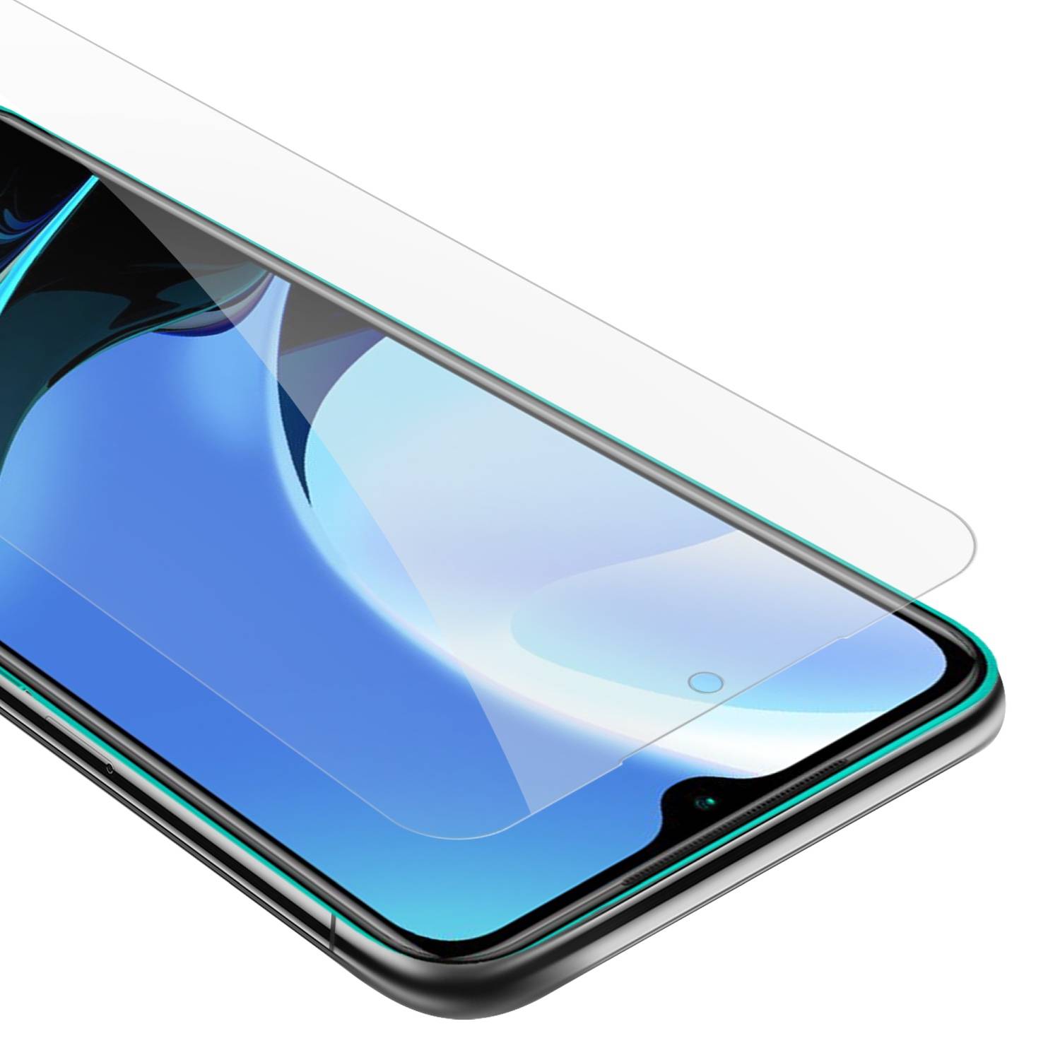 Cadorabo Panzer Folie für Xiaomi RedMi 9T / POCO M3 Schutzfolie in Transparent Gehärtetes Tempered Display-Schutzglas