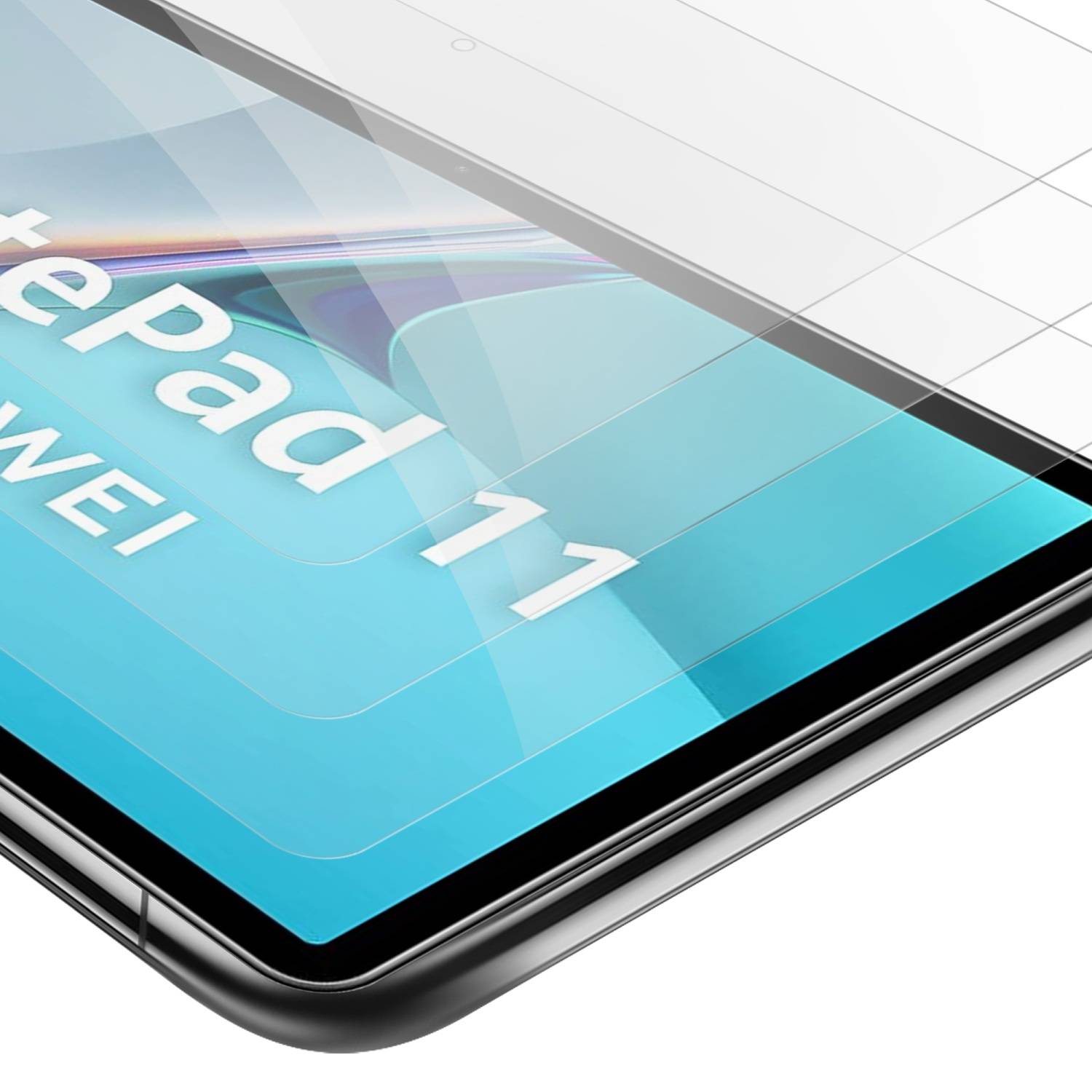 Cadorabo 3x Panzer Folie für Huawei MatePad 11 (10.95 Zoll) in Transparent Tablet Schutzfolie Tempered