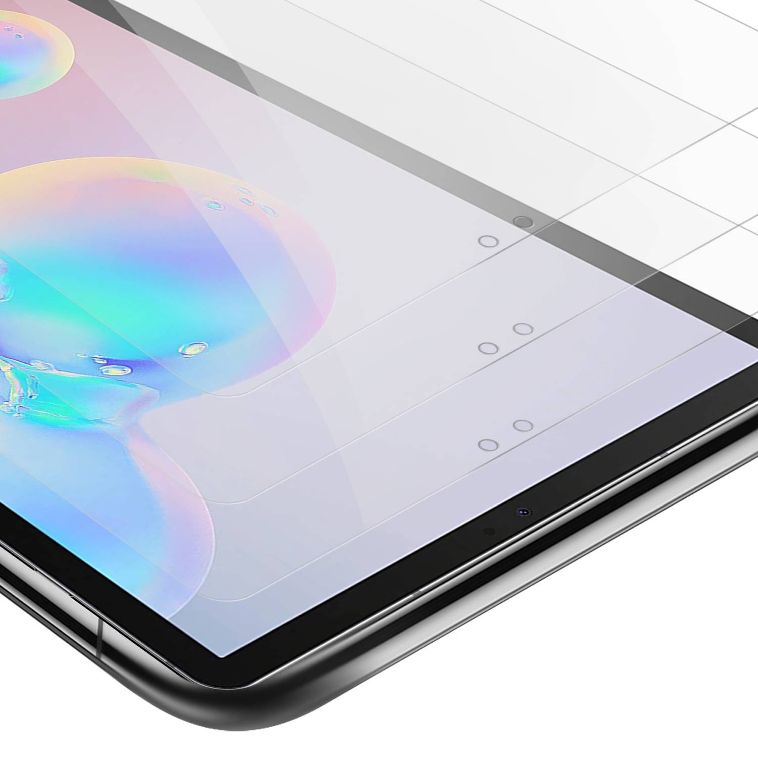 Cadorabo 3x Panzer Folie für Samsung Galaxy Tab S6 (10.5 Zoll) in Transparent Tablet Schutzfolie Tempered