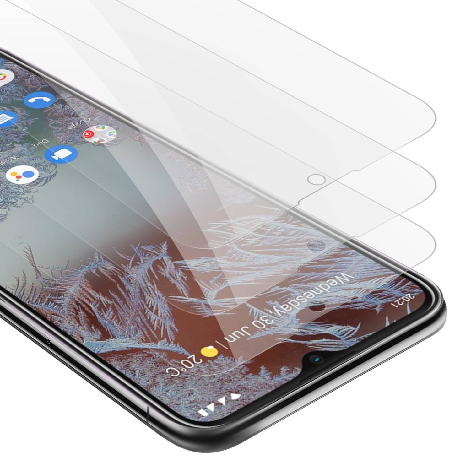 Cadorabo 3x Panzer Folie für Nokia G10 / G20 Schutzfolie in Transparent Folie Tempered Display-Schutzglas