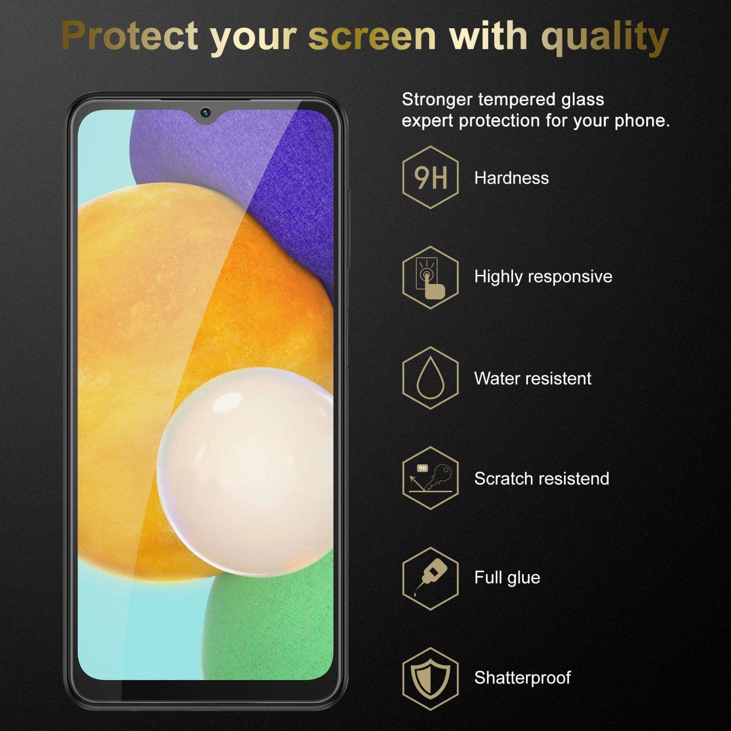 Cadorabo 3x Panzer Folie für Samsung Galaxy A13 5G Schutzfolie in Transparent Folie Tempered Display-Schutzglas