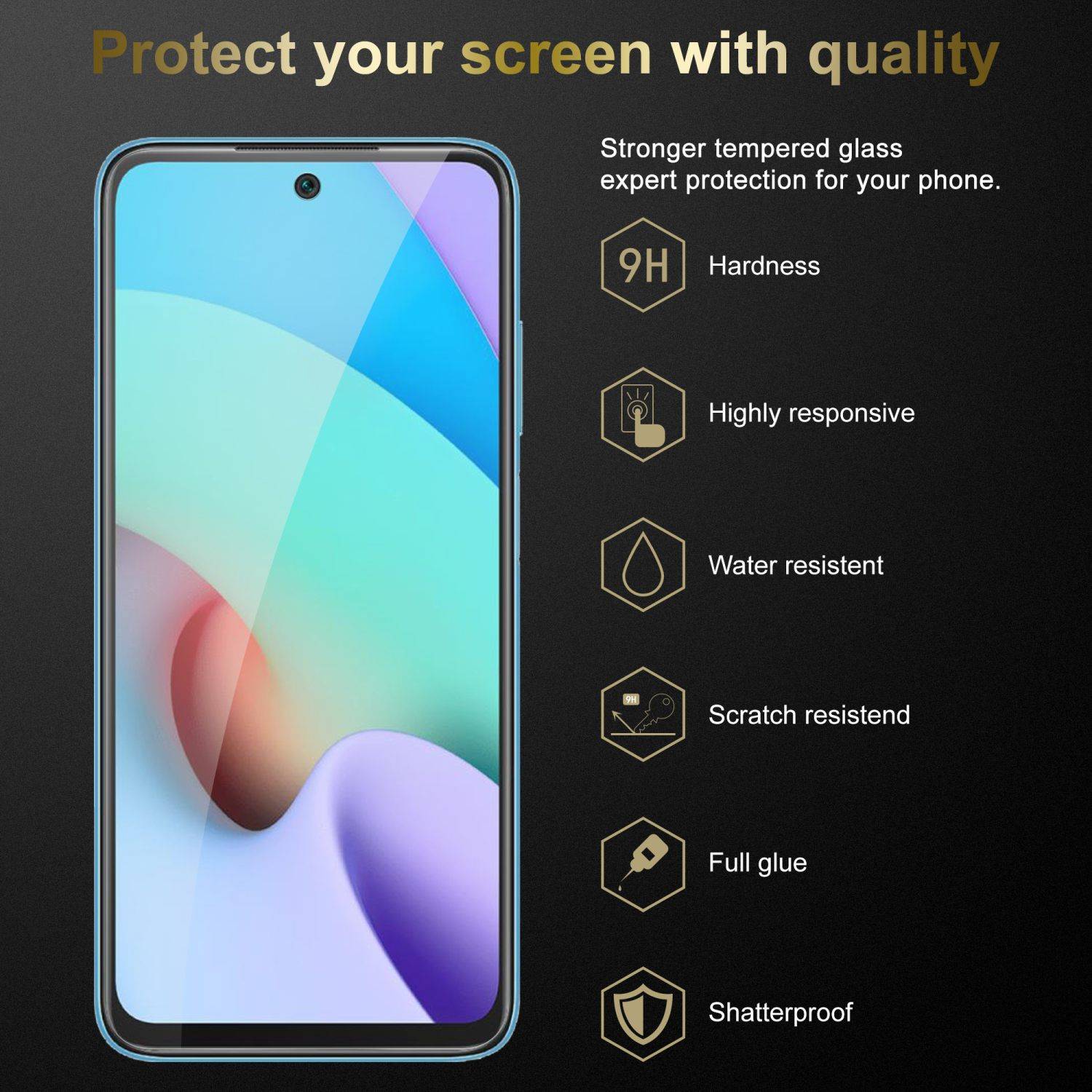 Cadorabo 3x Panzer Folie für Xiaomi RedMi 10 / RedMi NOTE 11 4G Schutzfolie in Transparent Folie Tempered