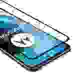 Cadorabo Panzerfolie für Motorola MOTO G71 5G Schutzfolie in Schwarz Vollbild Folie Tempered Display Schutzglas
