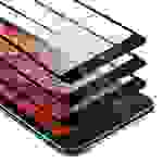 Cadorabo 3x Vollbild Panzer Folie für Samsung Galaxy XCover 5 Schutzfolie in Schwarz Tempered Display-Schutzglas