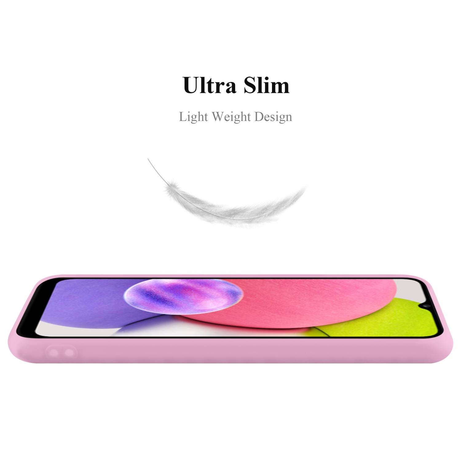 Cadorabo Hülle für Samsung Galaxy A03s Schutzhülle in Rosa Handyhülle TPU Silikon Etui Case Cover
