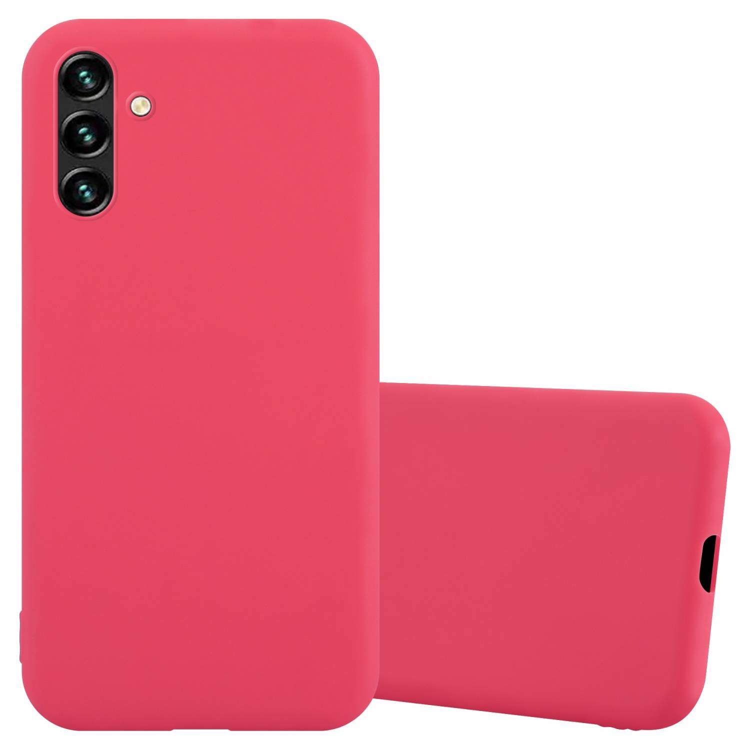 Cadorabo Hülle für Samsung Galaxy A13 5G Schutzhülle in Rot Handyhülle TPU Silikon Etui Case Cover