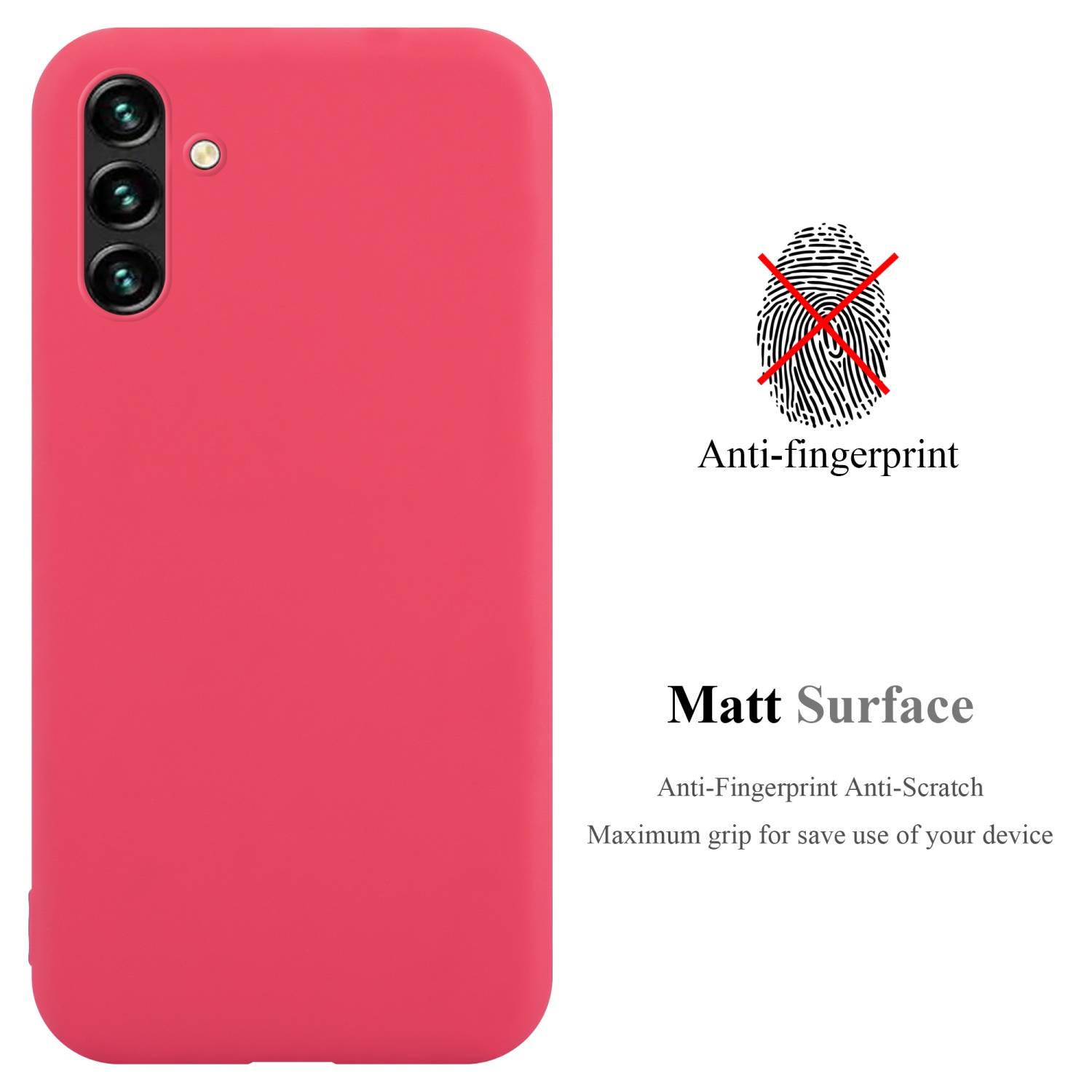 Cadorabo Hülle für Samsung Galaxy A13 5G Schutzhülle in Rot Handyhülle TPU Silikon Etui Case Cover