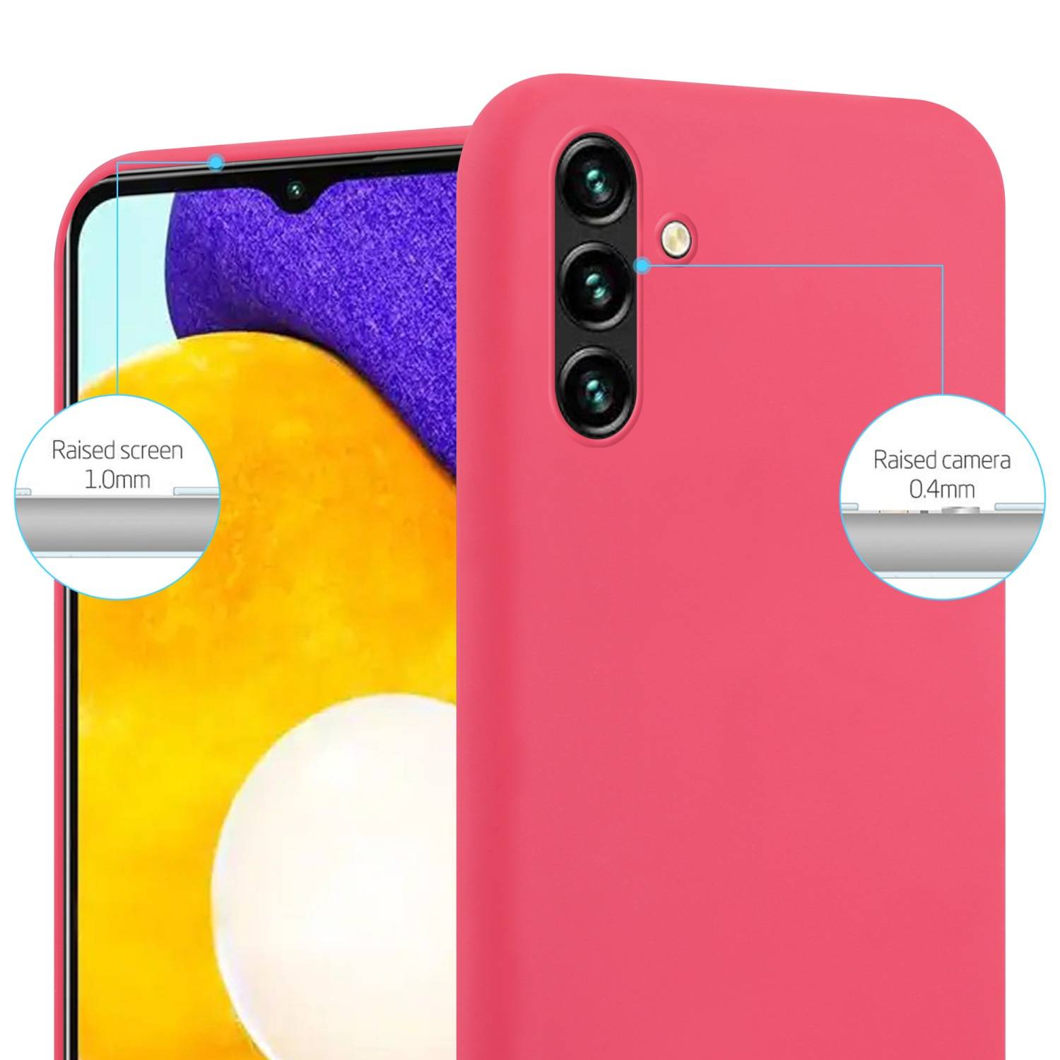 Cadorabo Hülle für Samsung Galaxy A13 5G Schutzhülle in Rot Handyhülle TPU Silikon Etui Case Cover