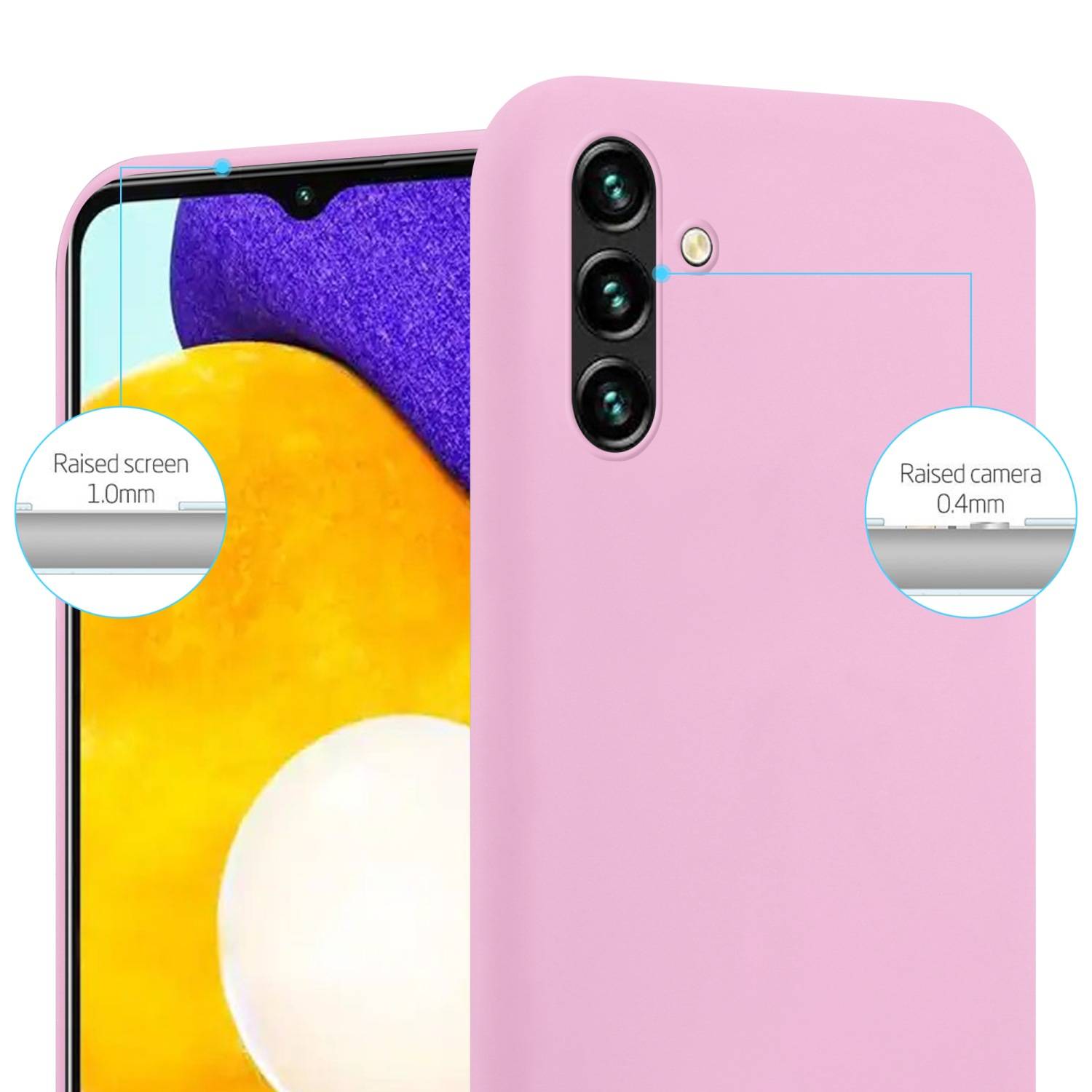 Cadorabo Hülle für Samsung Galaxy A13 5G Schutzhülle in Rosa Handyhülle TPU Silikon Etui Case Cover