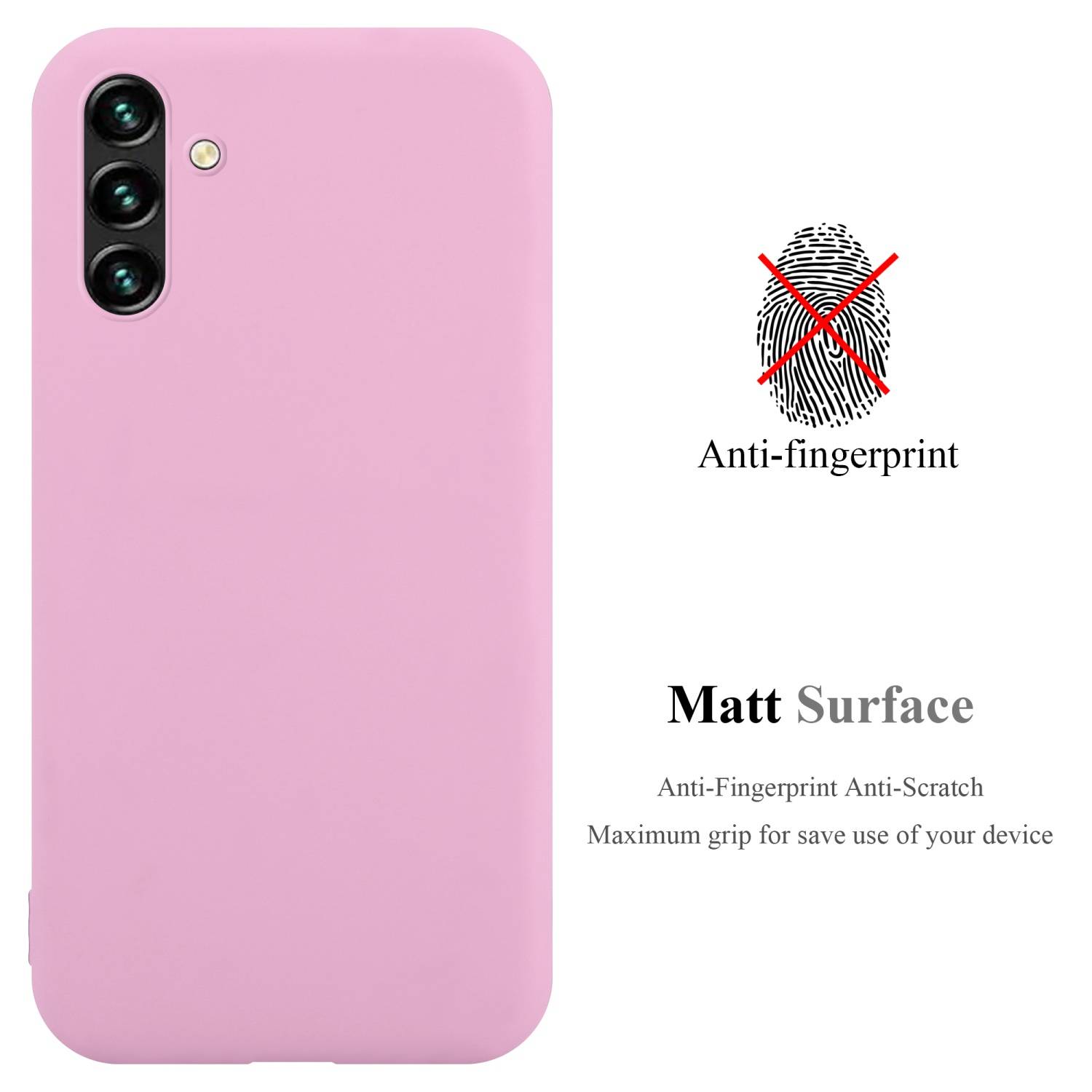Cadorabo Hülle für Samsung Galaxy A13 5G Schutzhülle in Rosa Handyhülle TPU Silikon Etui Case Cover