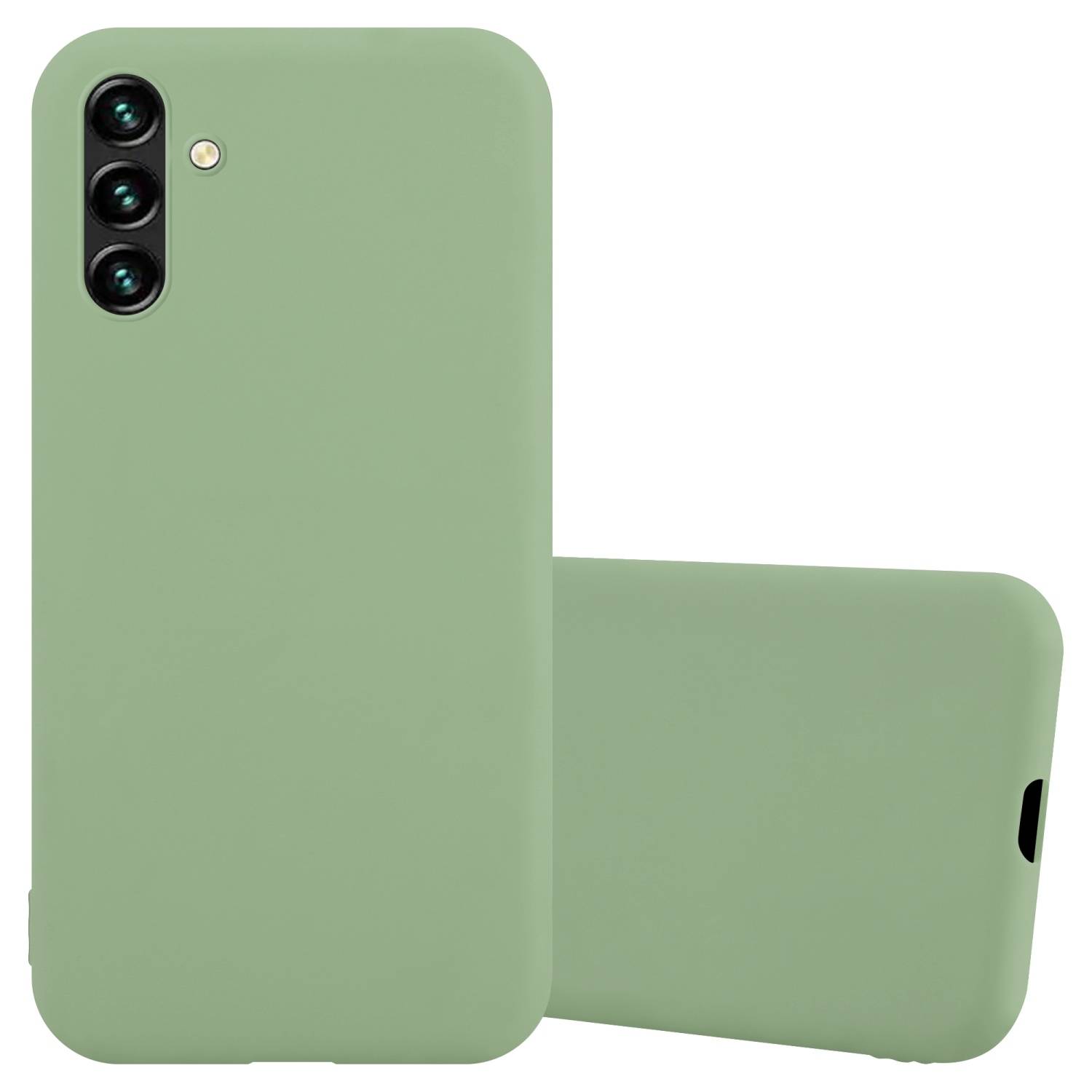 Cadorabo Hülle für Samsung Galaxy A13 5G Schutzhülle in Grün Handyhülle TPU Silikon Etui Case Cover