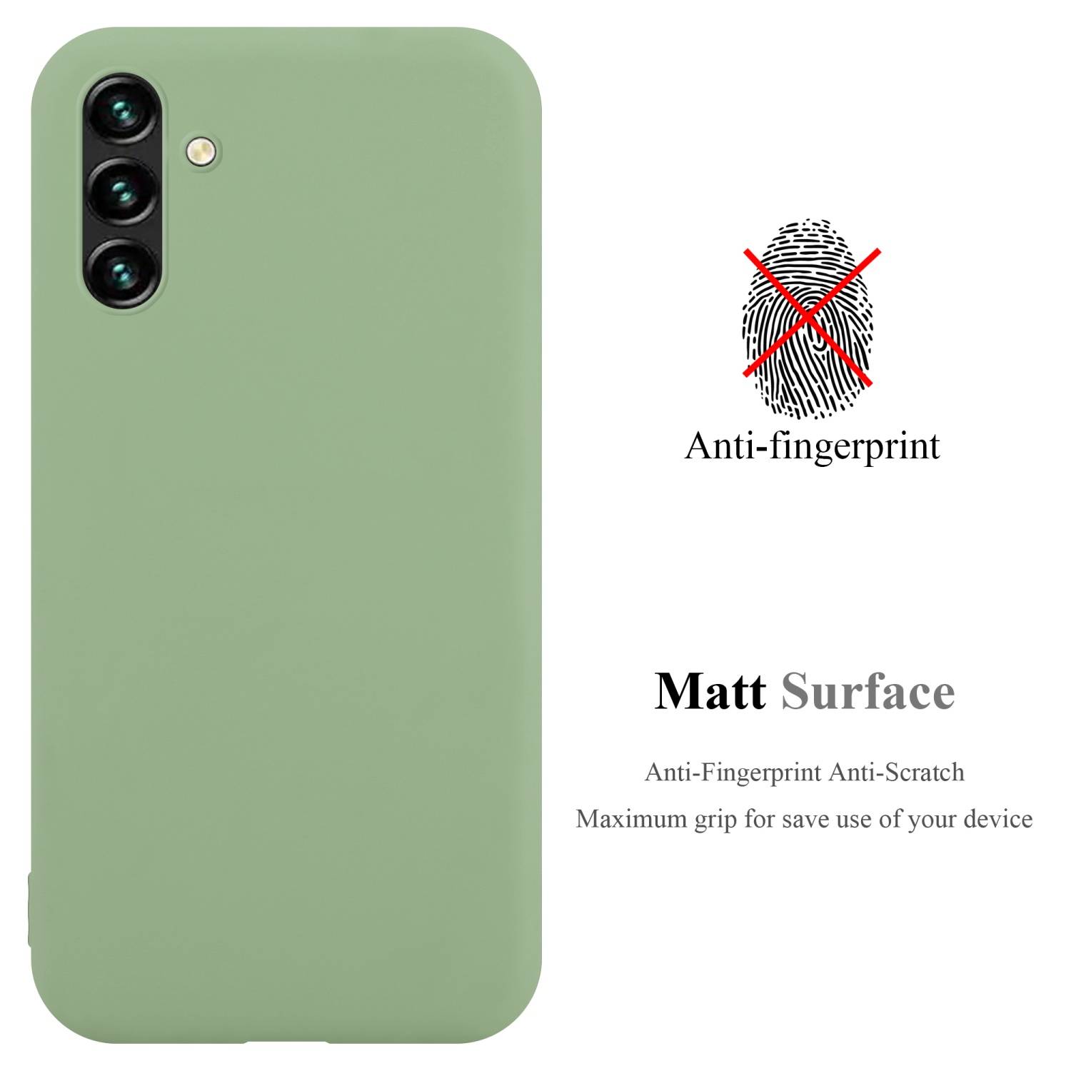 Cadorabo Hülle für Samsung Galaxy A13 5G Schutzhülle in Grün Handyhülle TPU Silikon Etui Case Cover