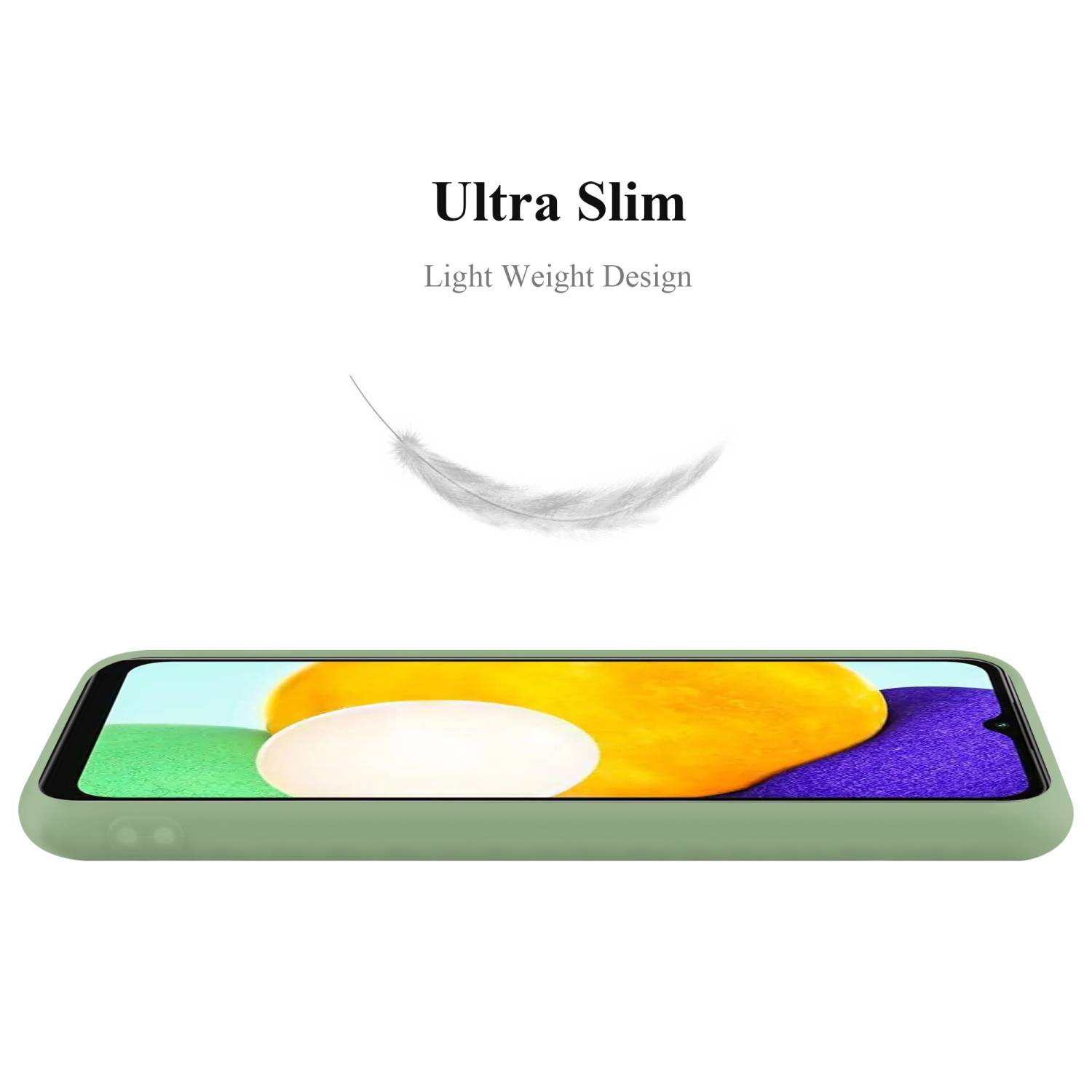 Cadorabo Hülle für Samsung Galaxy A13 5G Schutzhülle in Grün Handyhülle TPU Silikon Etui Case Cover