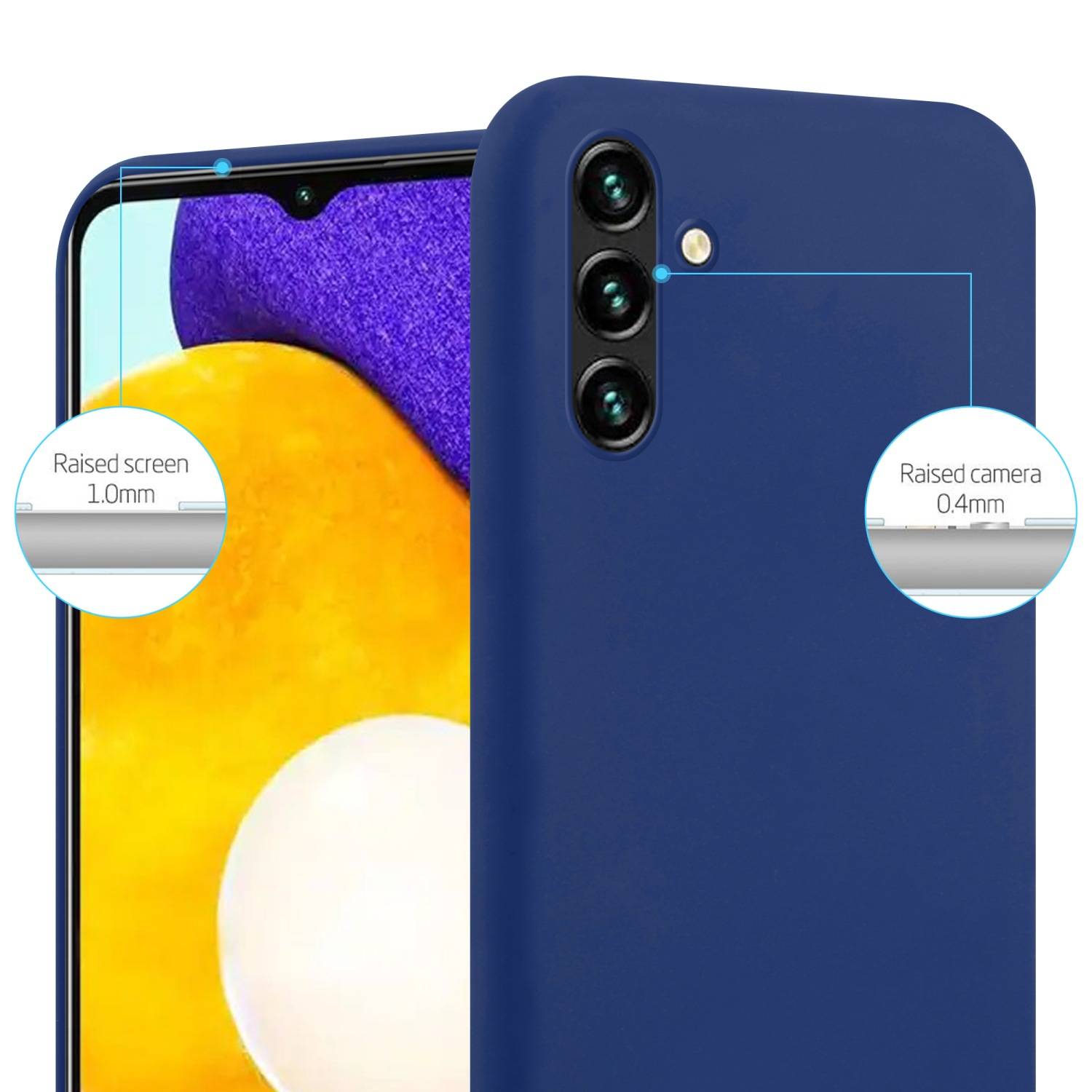 Cadorabo Hülle für Samsung Galaxy A13 5G Schutzhülle in Blau Handyhülle TPU Silikon Etui Case Cover