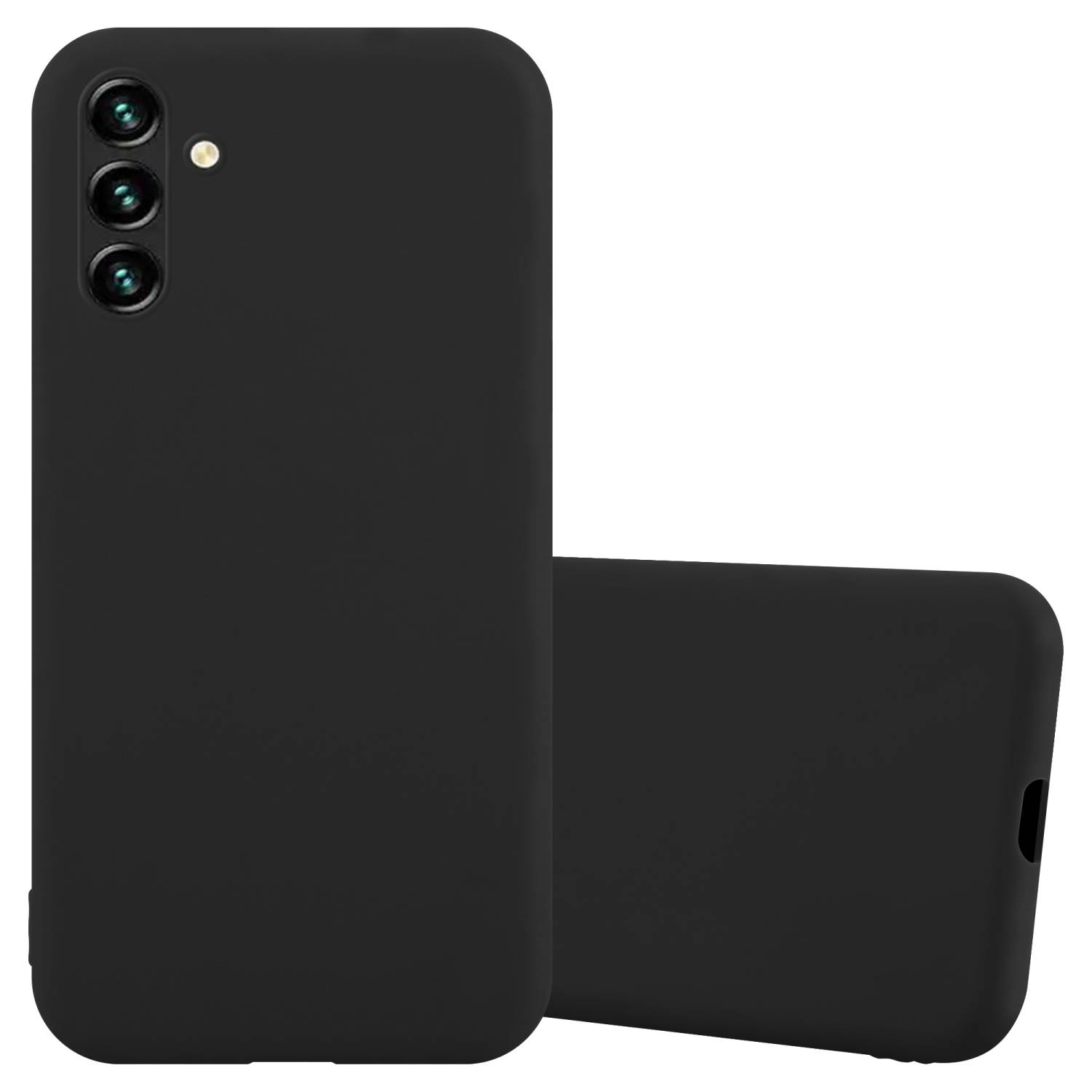 Cadorabo Hülle für Samsung Galaxy A13 5G Schutzhülle in Schwarz Handyhülle TPU Silikon Etui Case Cover