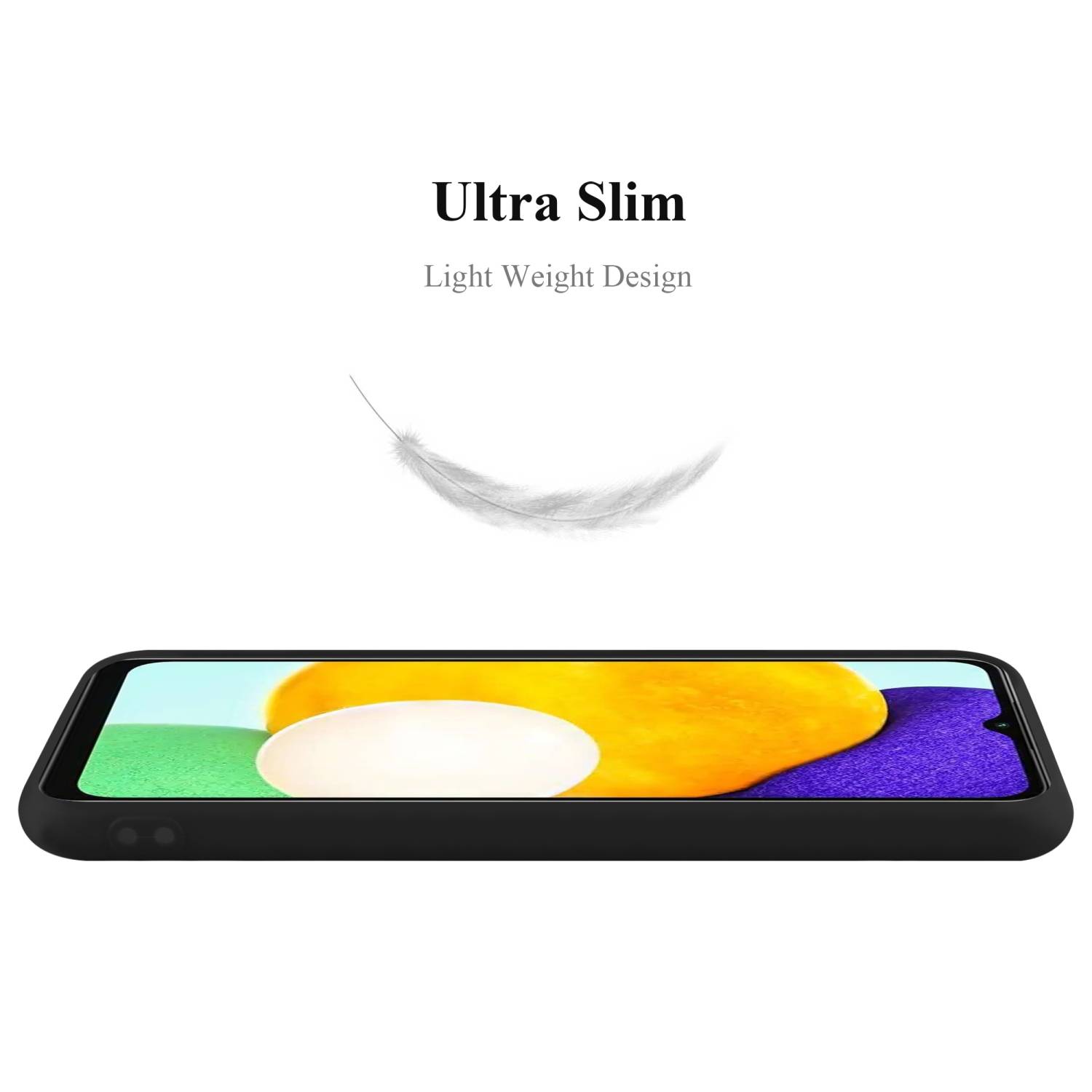 Cadorabo Hülle für Samsung Galaxy A13 5G Schutzhülle in Schwarz Handyhülle TPU Silikon Etui Case Cover