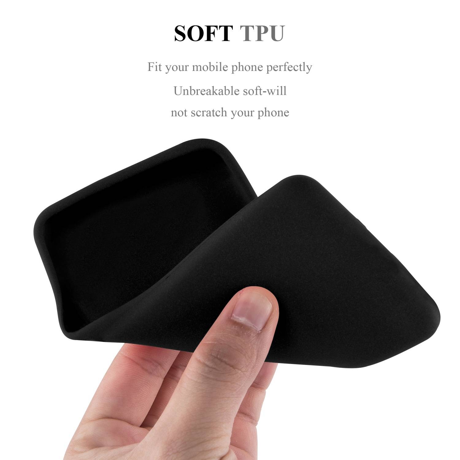 Cadorabo Hülle für Samsung Galaxy A13 5G Schutzhülle in Schwarz Handyhülle TPU Silikon Etui Case Cover