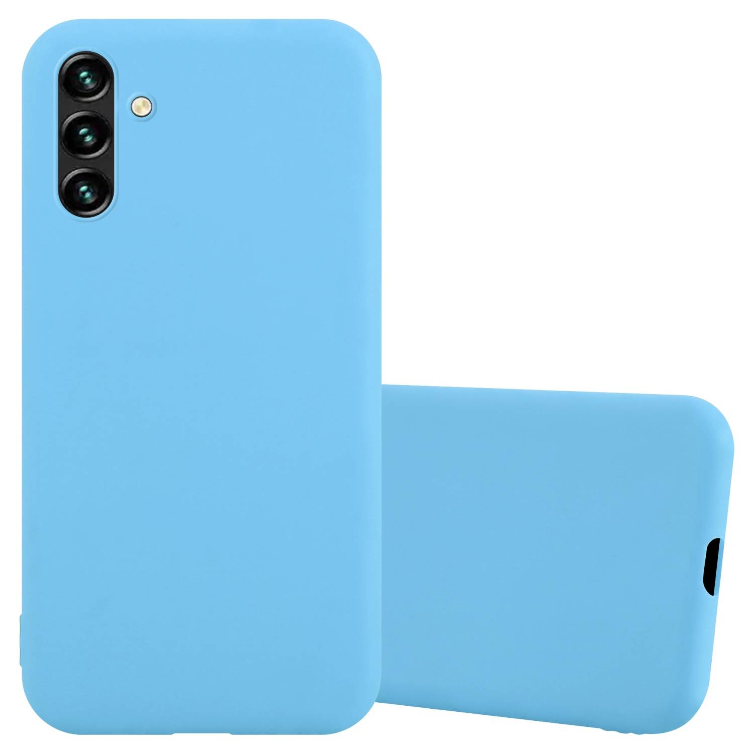 Cadorabo Hülle für Samsung Galaxy A13 5G Schutzhülle in Blau Handyhülle TPU Silikon Etui Case Cover