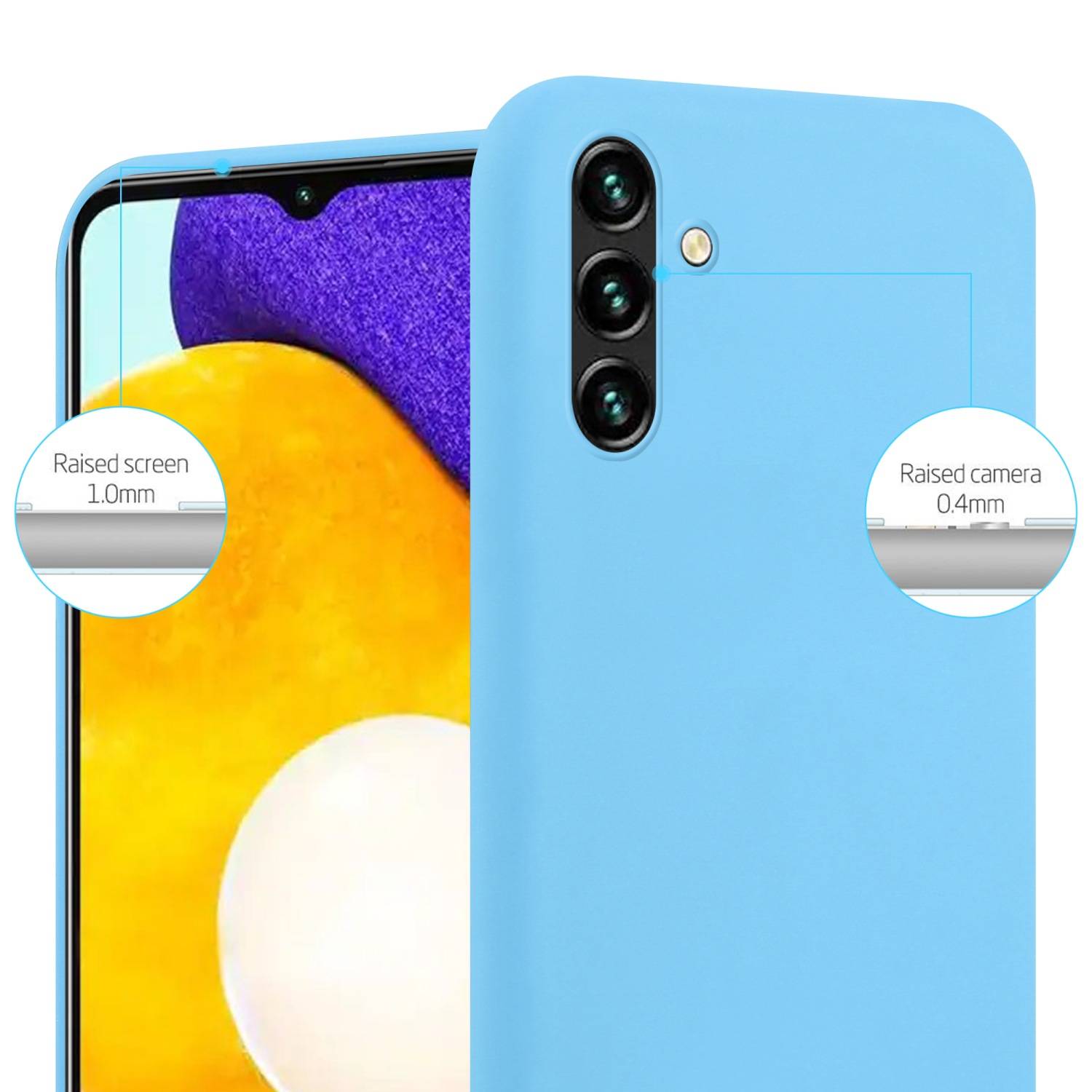 Cadorabo Hülle für Samsung Galaxy A13 5G Schutzhülle in Blau Handyhülle TPU Silikon Etui Case Cover