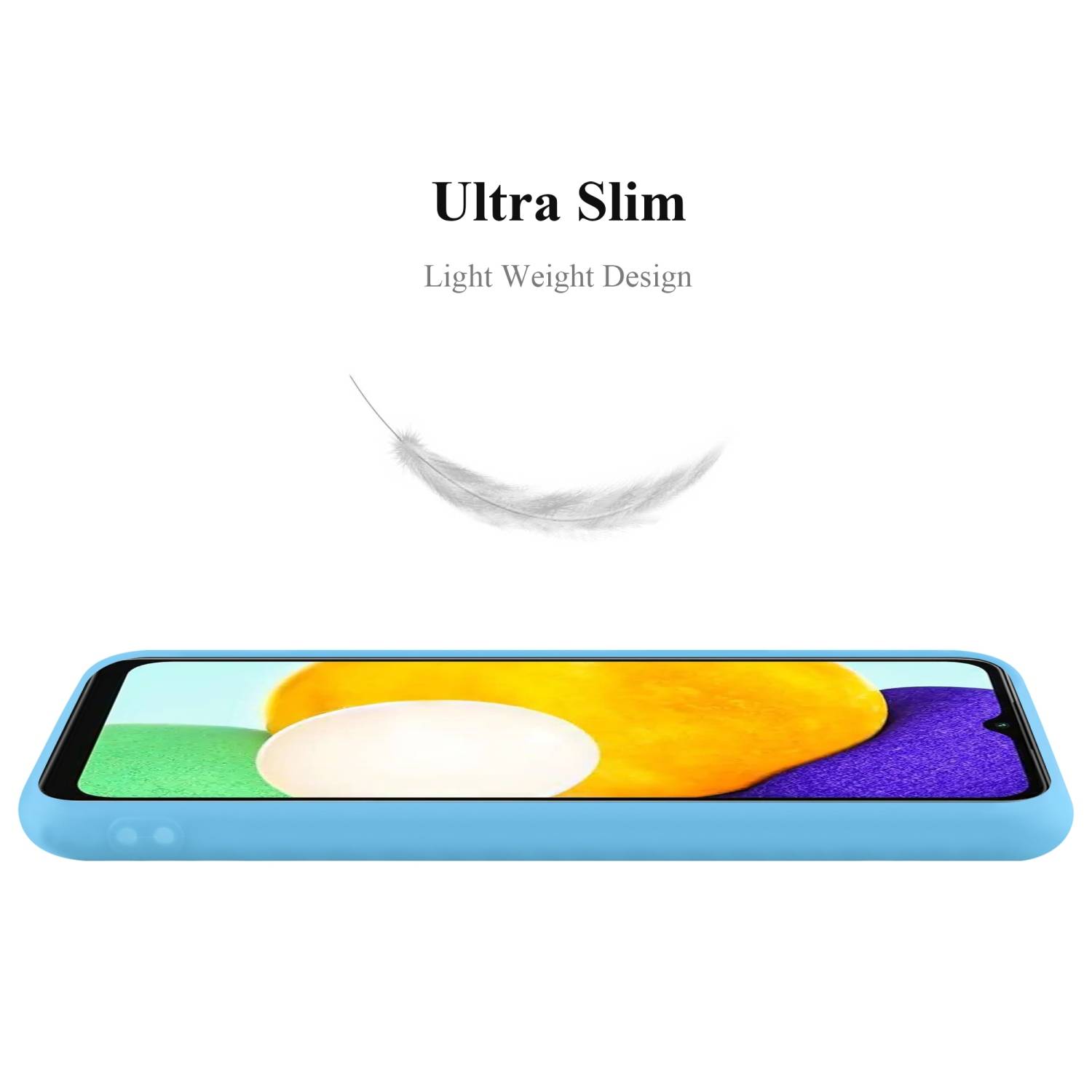 Cadorabo Hülle für Samsung Galaxy A13 5G Schutzhülle in Blau Handyhülle TPU Silikon Etui Case Cover