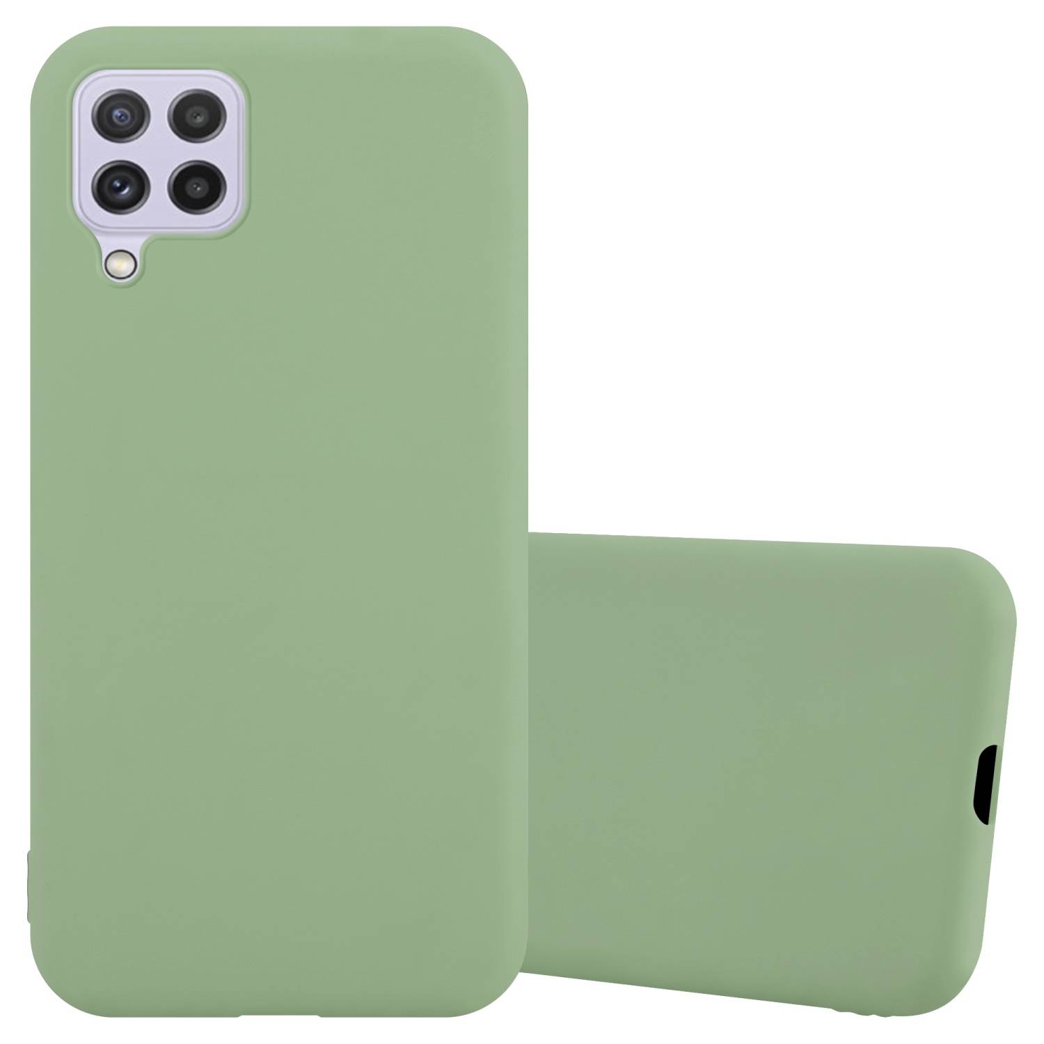 Cadorabo Hülle für Samsung Galaxy A22 4G / M22 / M32 4G Schutzhülle in Grün Handyhülle TPU Silikon Etui Case Cover