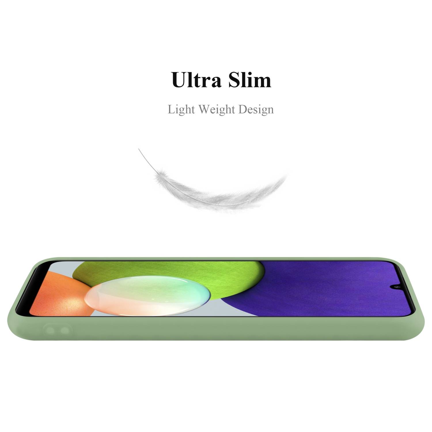 Cadorabo Hülle für Samsung Galaxy A22 4G / M22 / M32 4G Schutzhülle in Grün Handyhülle TPU Silikon Etui Case Cover