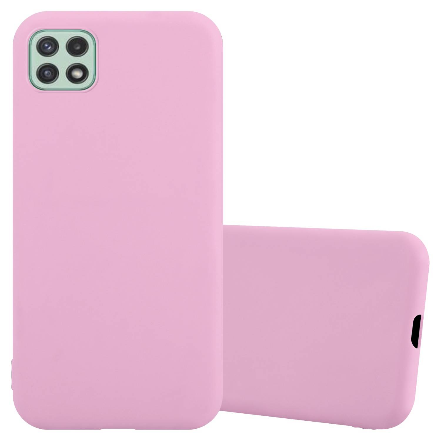 Cadorabo Hülle für Samsung Galaxy A22 5G Schutzhülle in Rosa Handyhülle TPU Silikon Etui Case Cover
