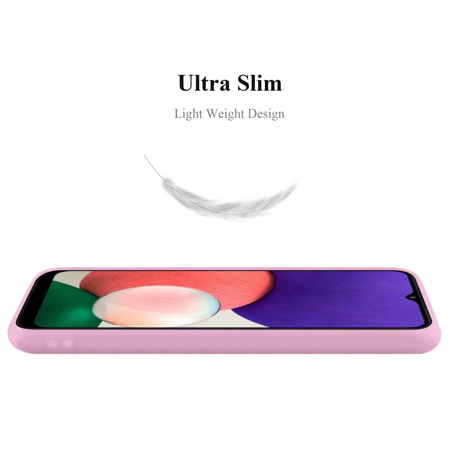 Cadorabo Hülle für Samsung Galaxy A22 5G Schutzhülle in Rosa Handyhülle TPU Silikon Etui Case Cover