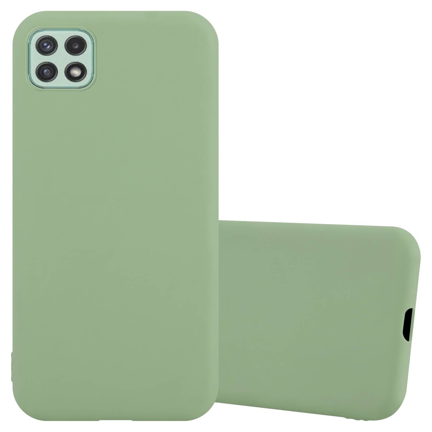 Cadorabo Hülle für Samsung Galaxy A22 5G Schutzhülle in Grün Handyhülle TPU Silikon Etui Case Cover