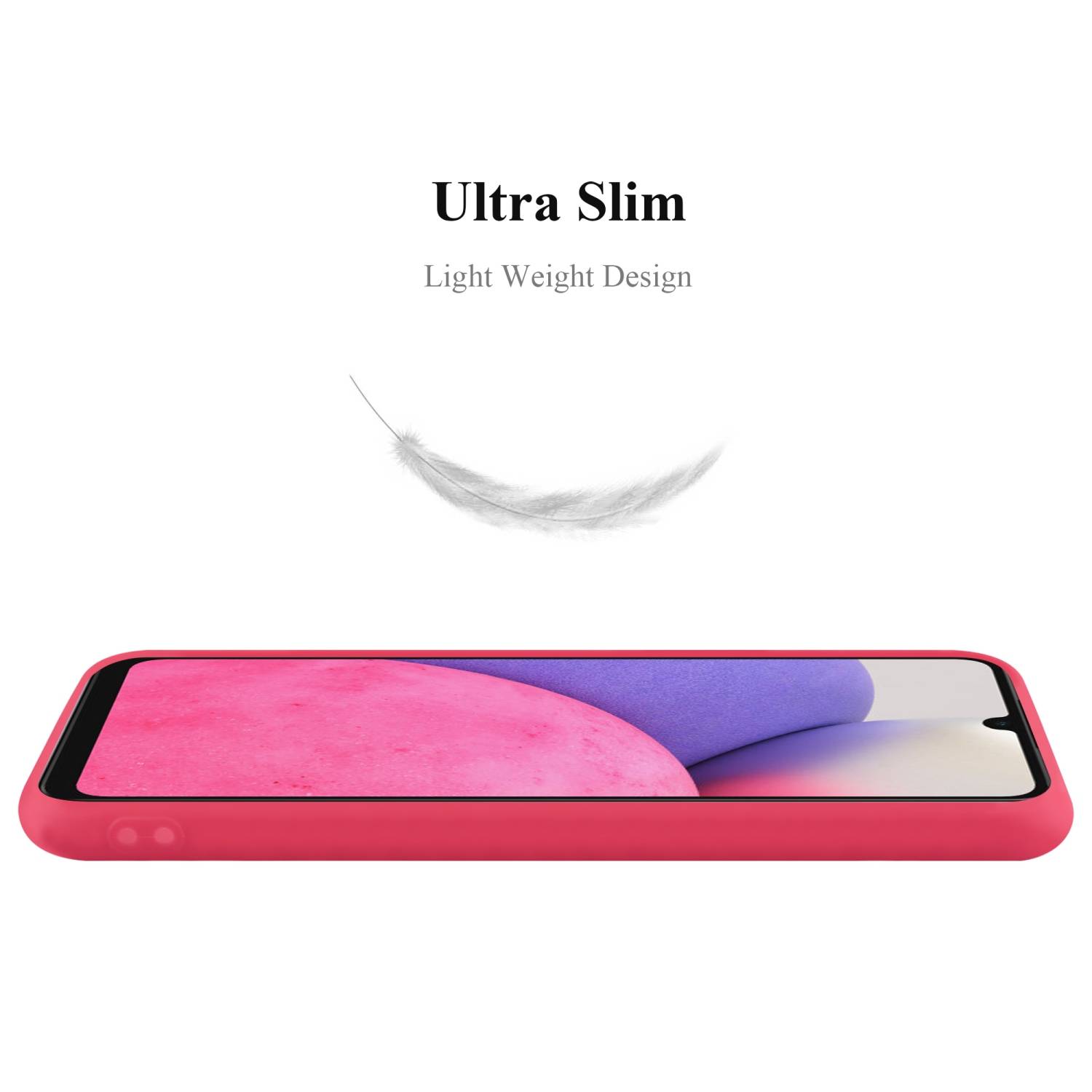 Cadorabo Hülle für Samsung Galaxy A33 5G Schutzhülle in Rot Handyhülle TPU Silikon Etui Case Cover