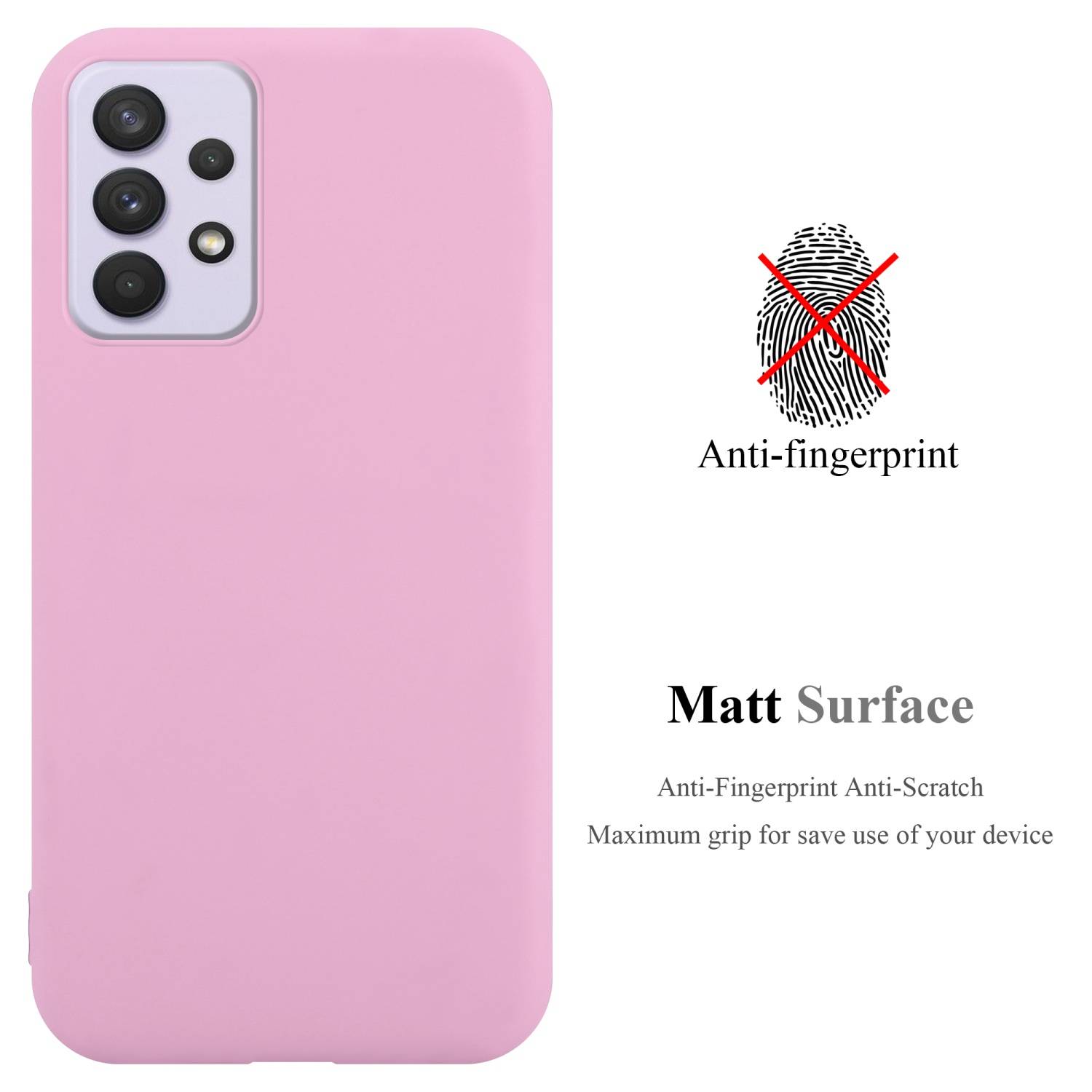 Cadorabo Hülle für Samsung Galaxy A33 5G Schutzhülle in Rosa Handyhülle TPU Silikon Etui Case Cover
