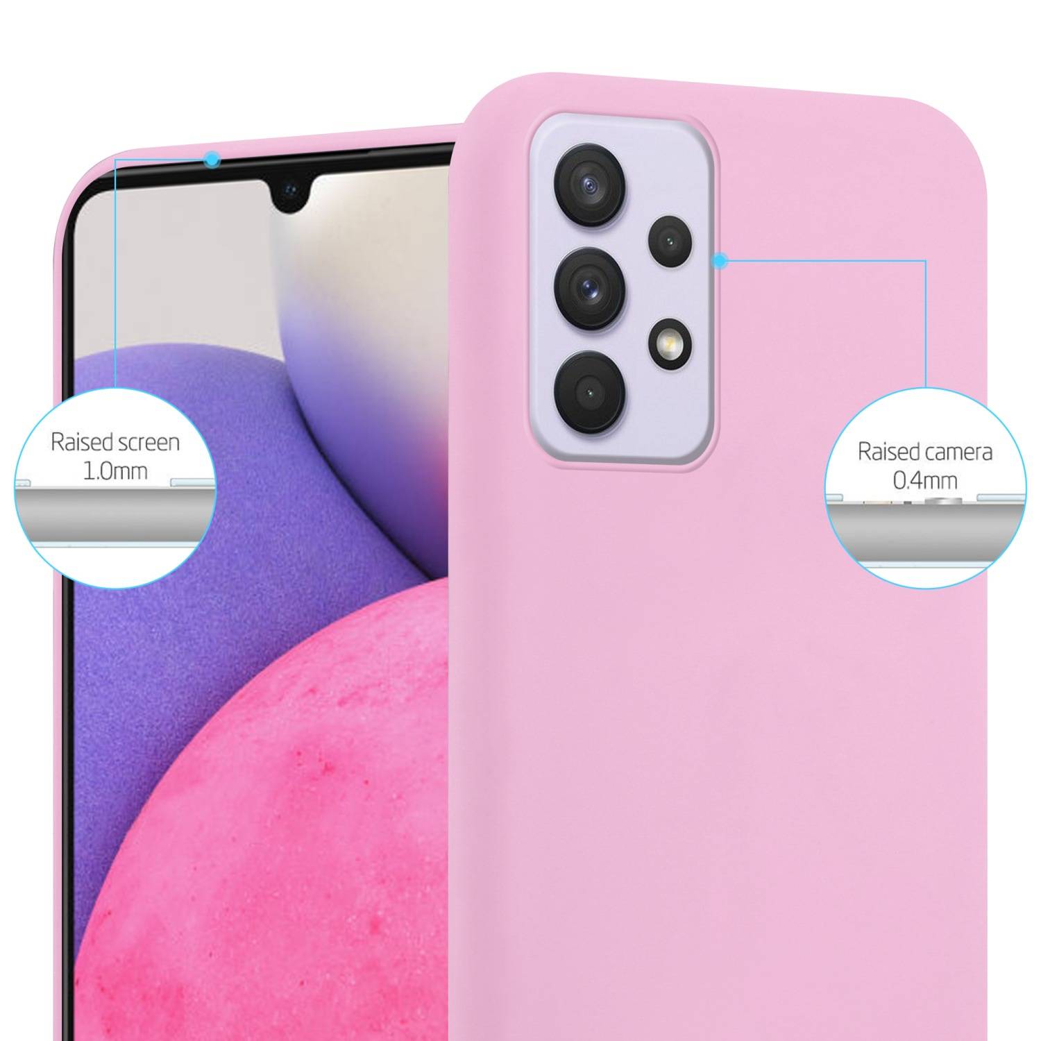 Cadorabo Hülle für Samsung Galaxy A33 5G Schutzhülle in Rosa Handyhülle TPU Silikon Etui Case Cover