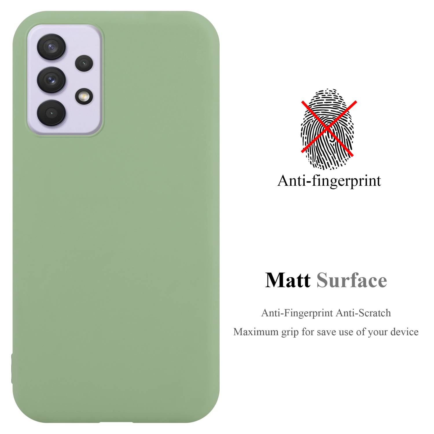 Cadorabo Hülle für Samsung Galaxy A33 5G Schutzhülle in Grün Handyhülle TPU Silikon Etui Case Cover