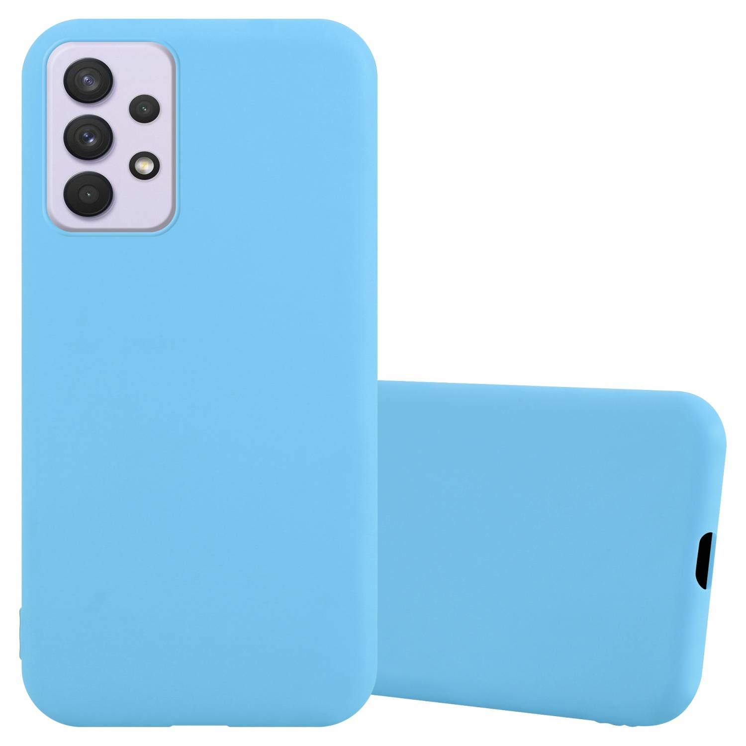 Cadorabo Hülle für Samsung Galaxy A33 5G Schutzhülle in Blau Handyhülle TPU Silikon Etui Case Cover