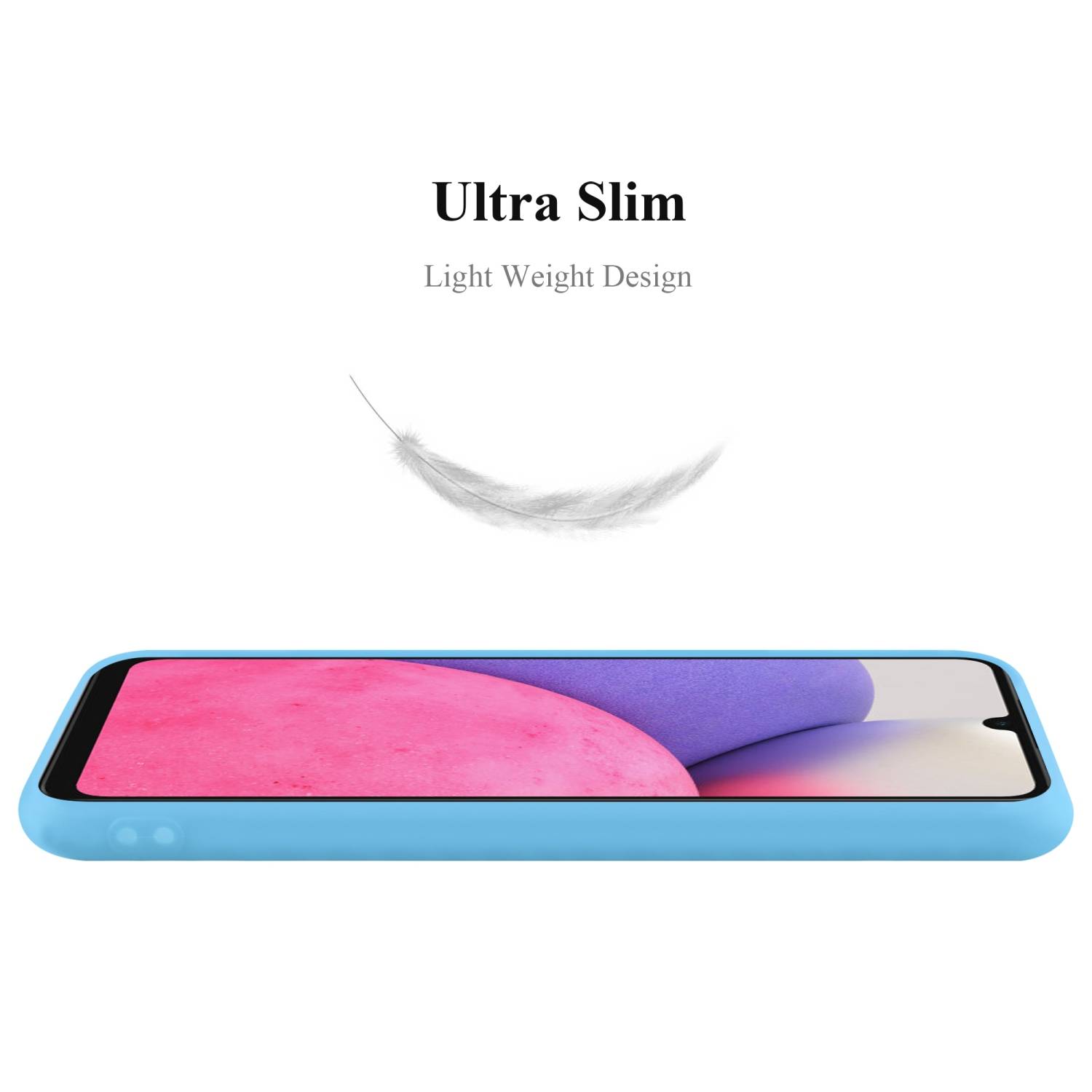 Cadorabo Hülle für Samsung Galaxy A33 5G Schutzhülle in Blau Handyhülle TPU Silikon Etui Case Cover