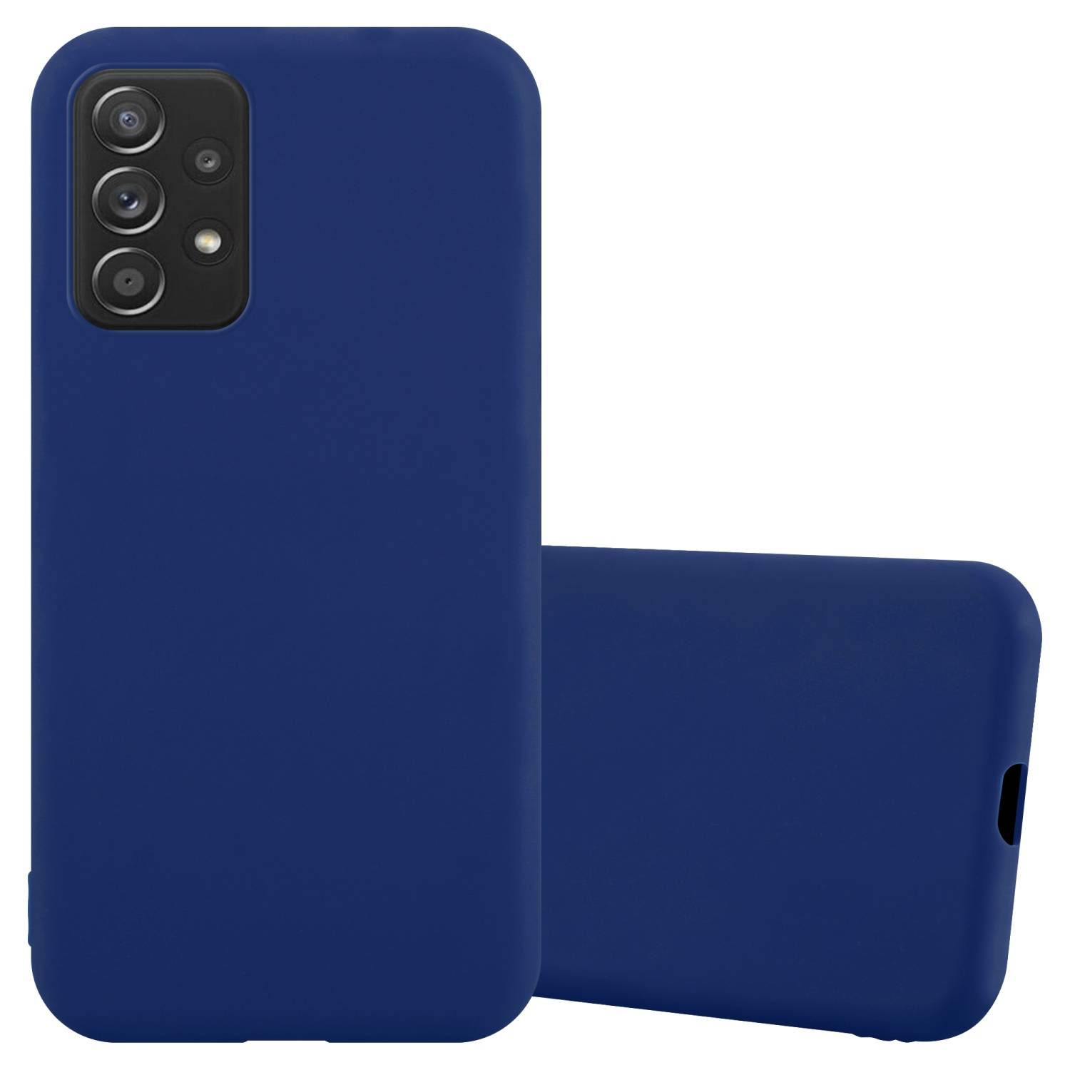 Cadorabo Hülle für Samsung Galaxy A52 (4G / 5G) / A52s Schutzhülle in Blau Handyhülle TPU Silikon Etui Case Cover