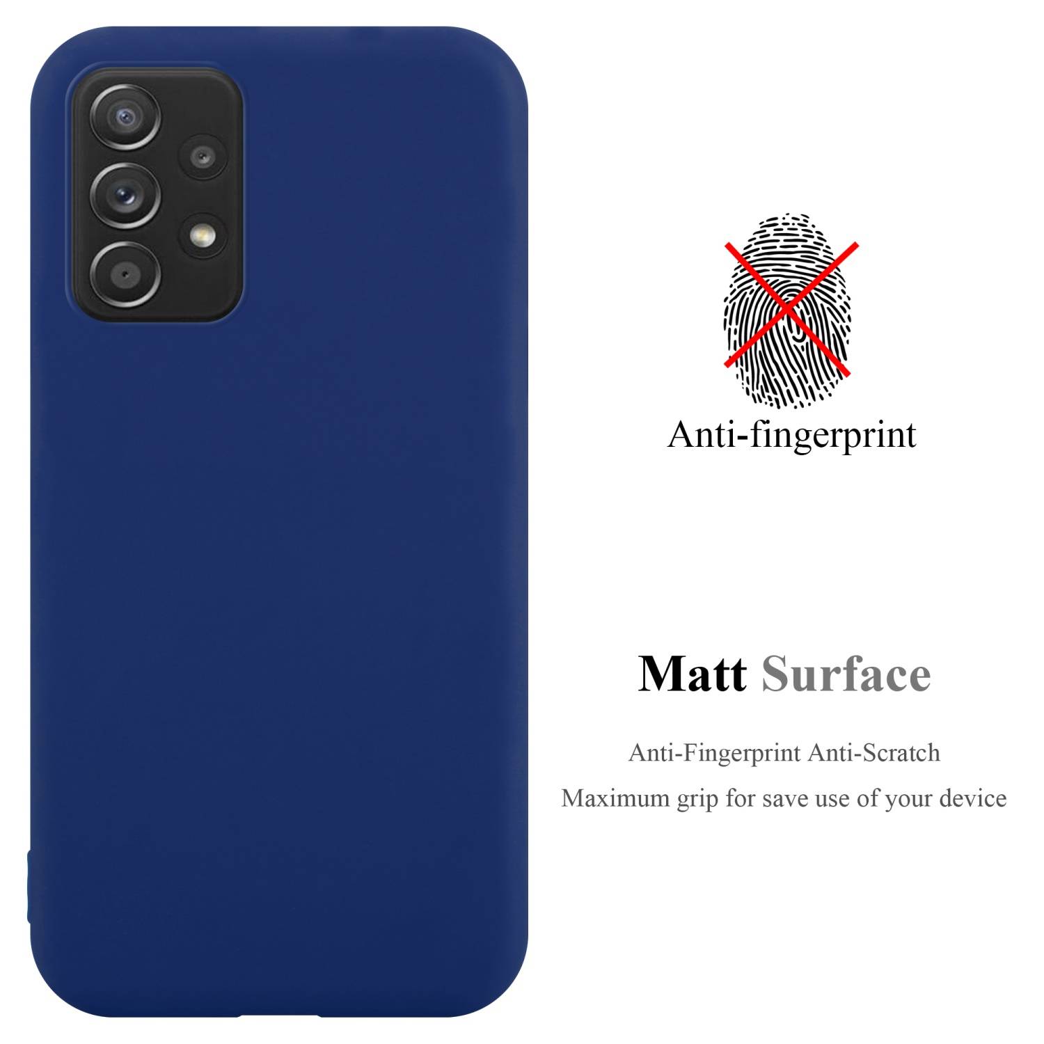 Cadorabo Hülle für Samsung Galaxy A52 (4G / 5G) / A52s Schutzhülle in Blau Handyhülle TPU Silikon Etui Case Cover