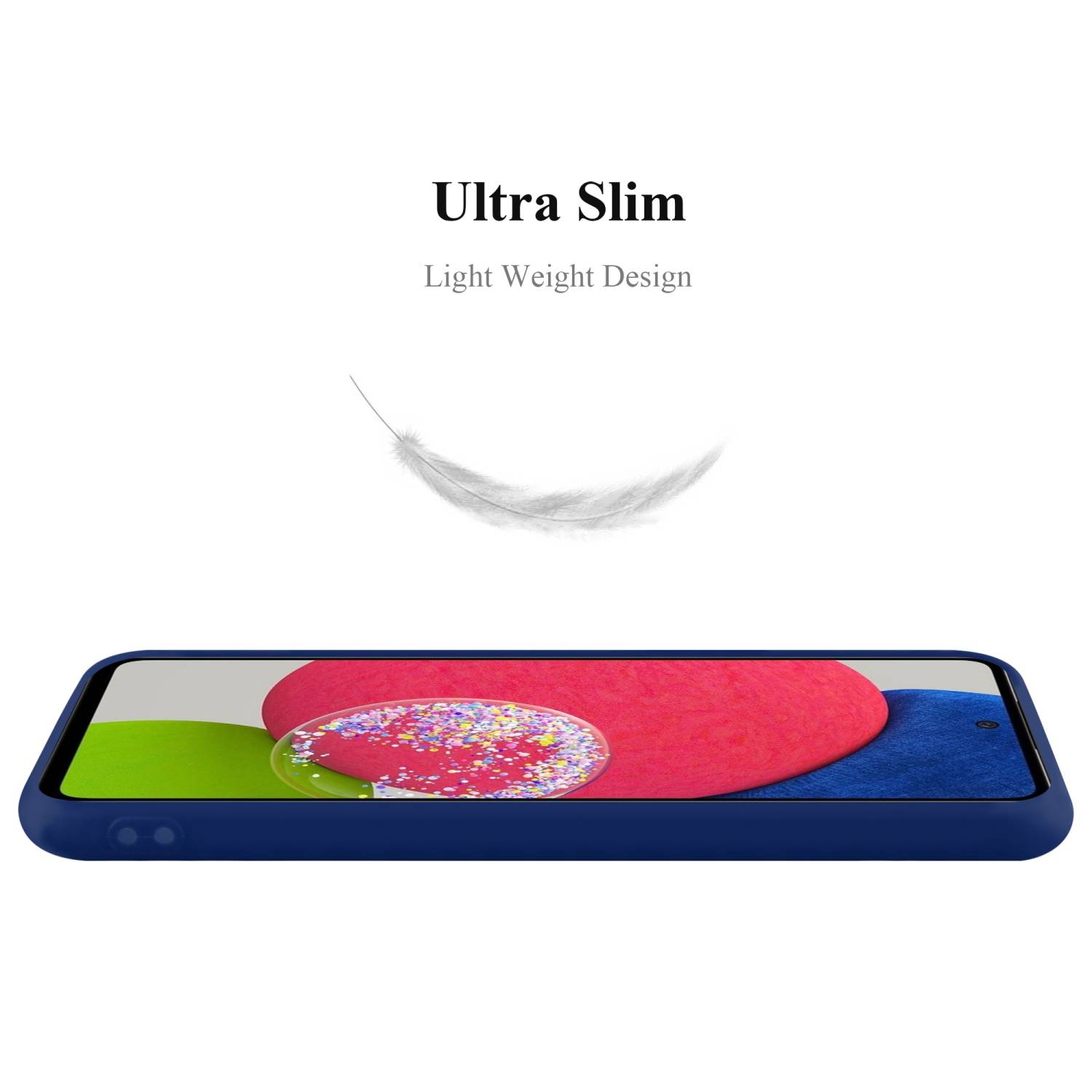 Cadorabo Hülle für Samsung Galaxy A52 (4G / 5G) / A52s Schutzhülle in Blau Handyhülle TPU Silikon Etui Case Cover