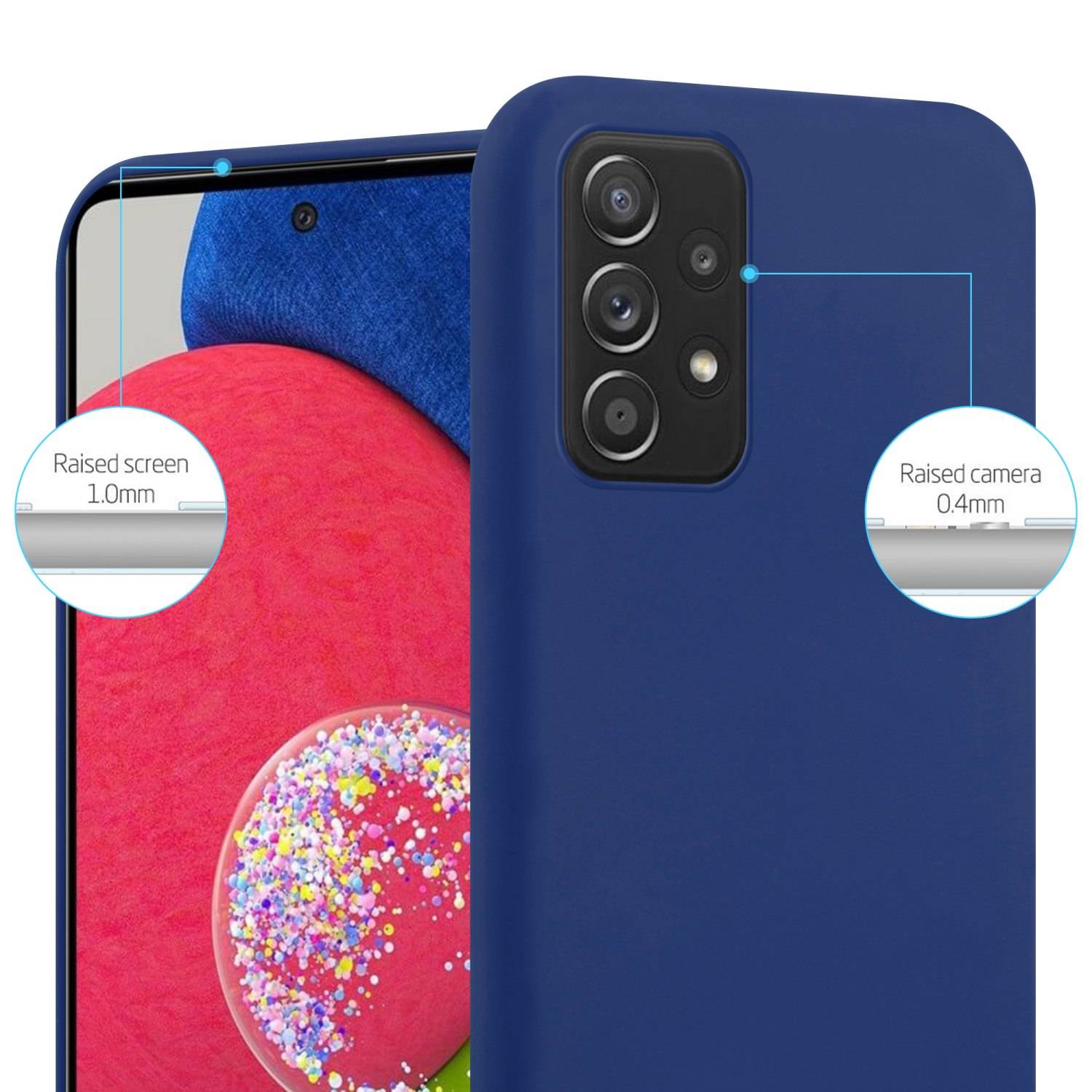 Cadorabo Hülle für Samsung Galaxy A52 (4G / 5G) / A52s Schutzhülle in Blau Handyhülle TPU Silikon Etui Case Cover